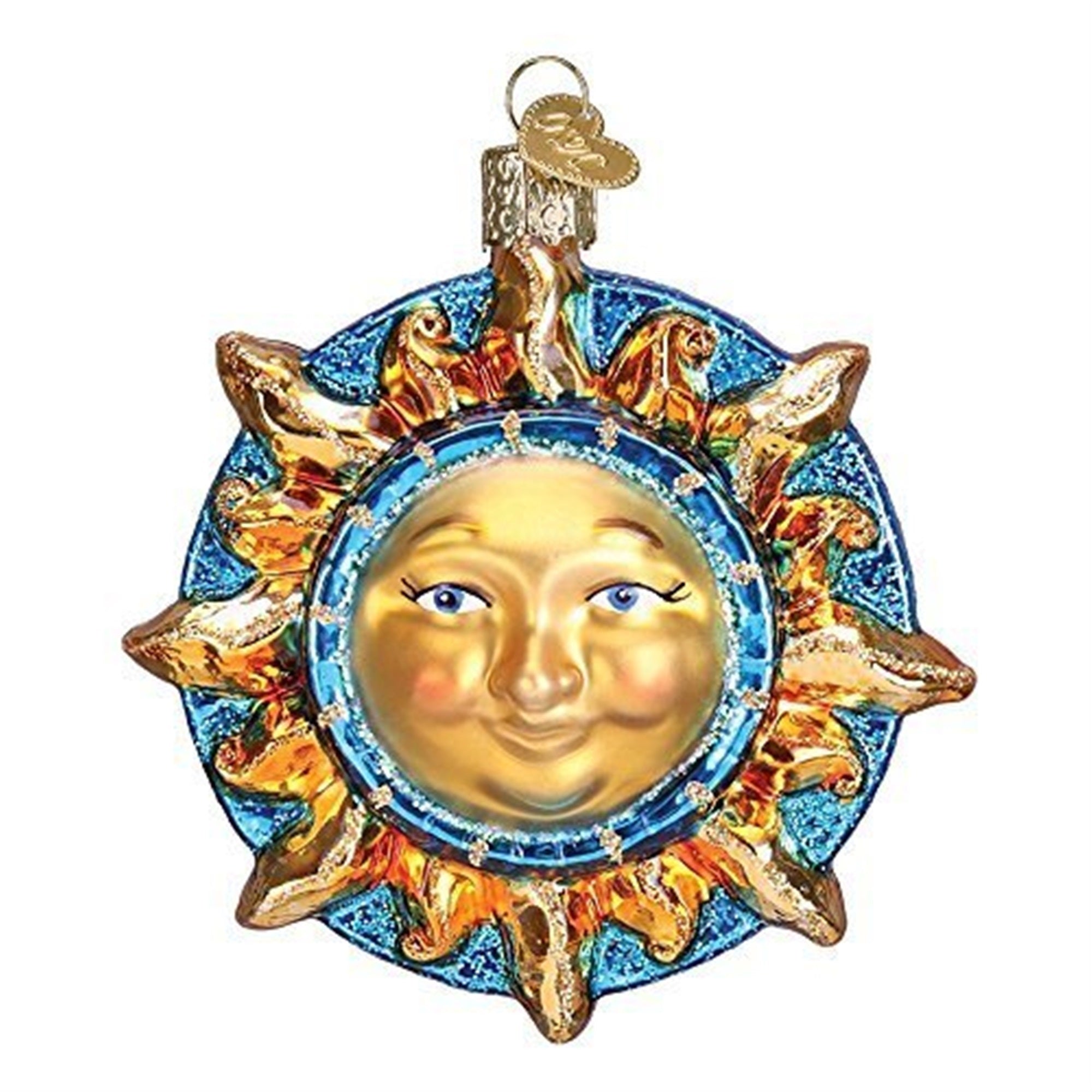 Old World Christmas Blown Glass Christmas Ornament, Fanciful Sun