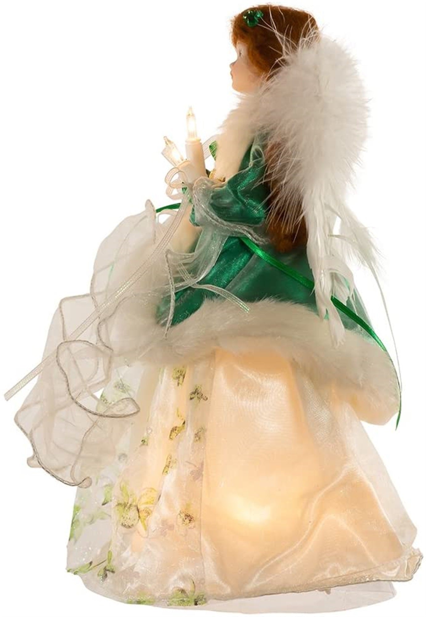 Kurt Adler (#UL2213) UL 10-Light Irish Angel Treetop, 12"