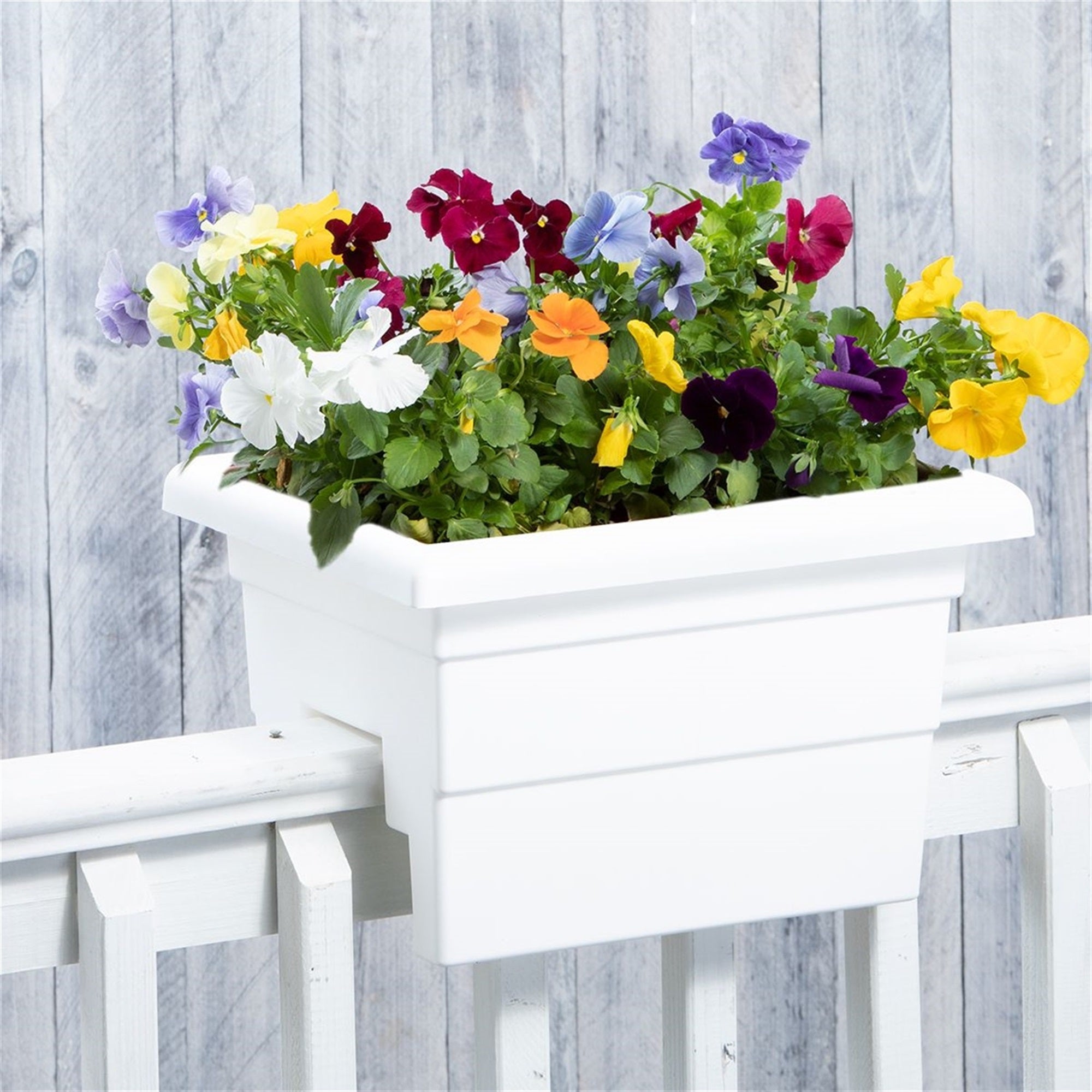 Novelty Countryside Flower Box Planter, White 16"