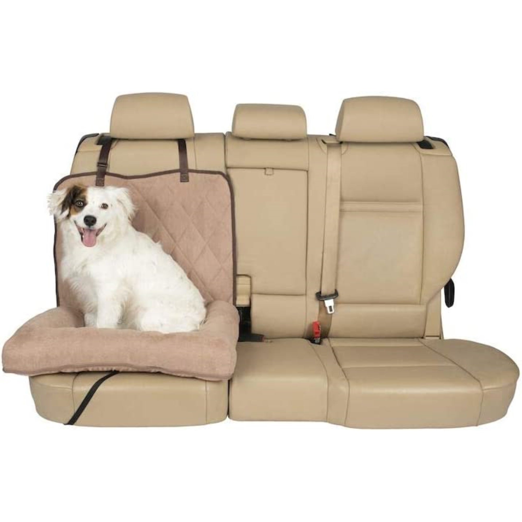 PetSafe Happy Ride Car Dog Bed For Cars and Trucks, Machine Washable, Tan