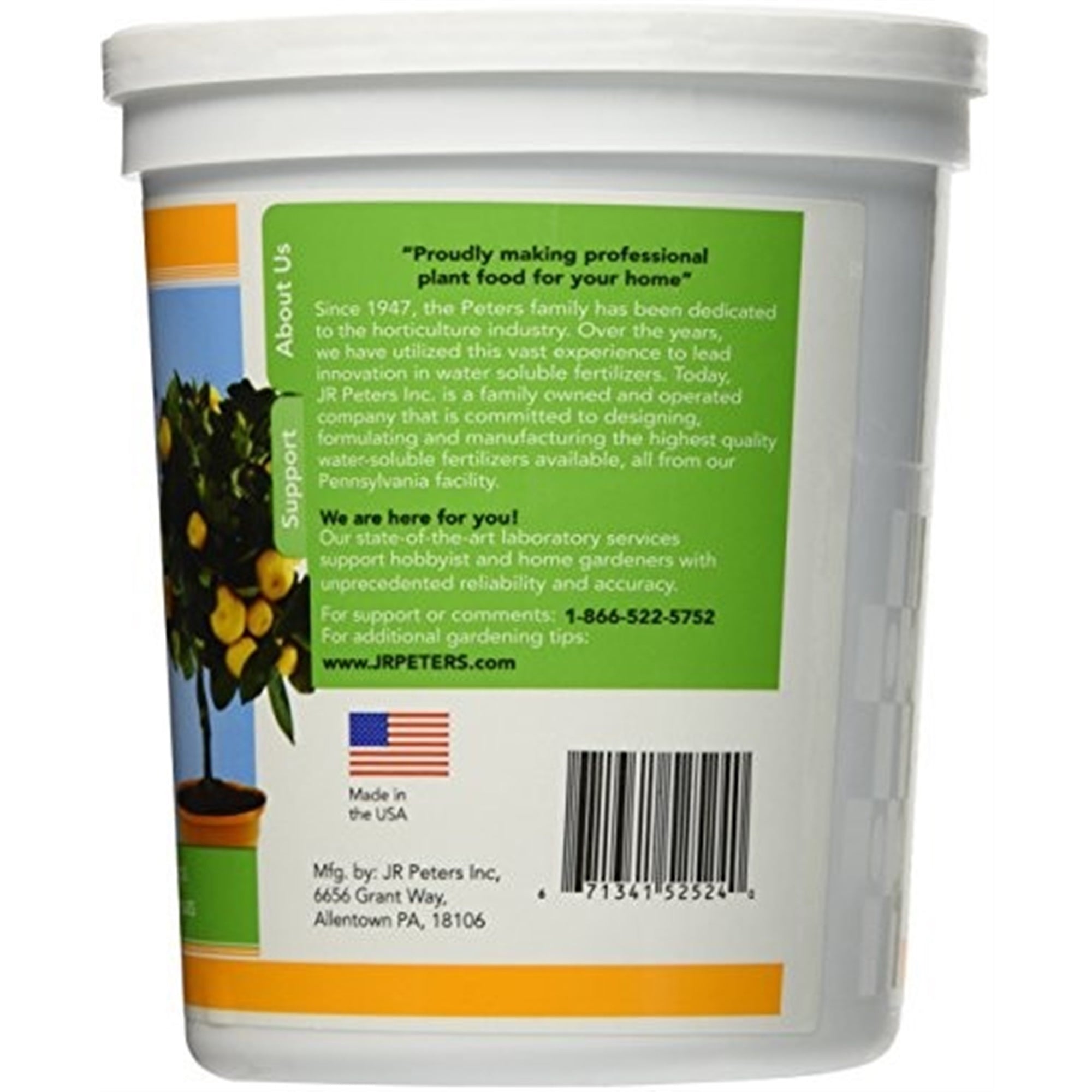 JR Peters Jacks Classic 20-10-20 Citrus Food Fertilizer, 1.5 lbs