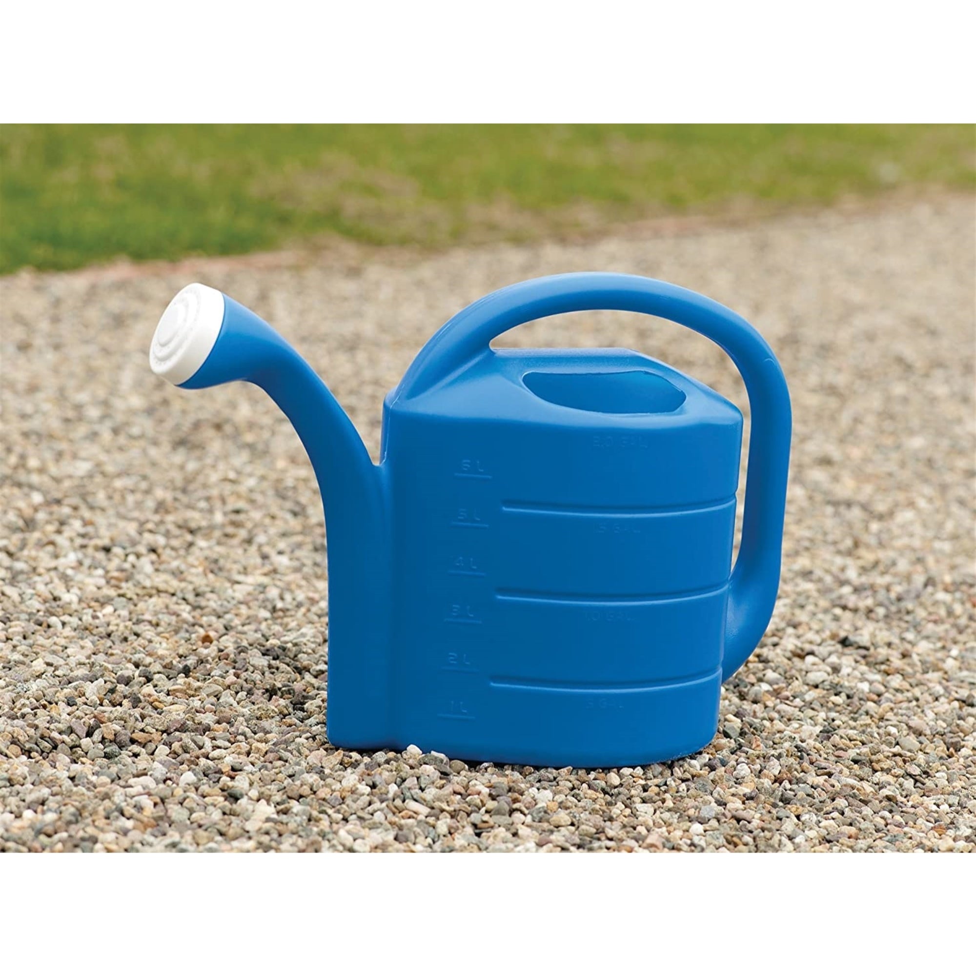 Novelty Deluxe Plastic Watering Can, Bright Blue, 2 Gallons