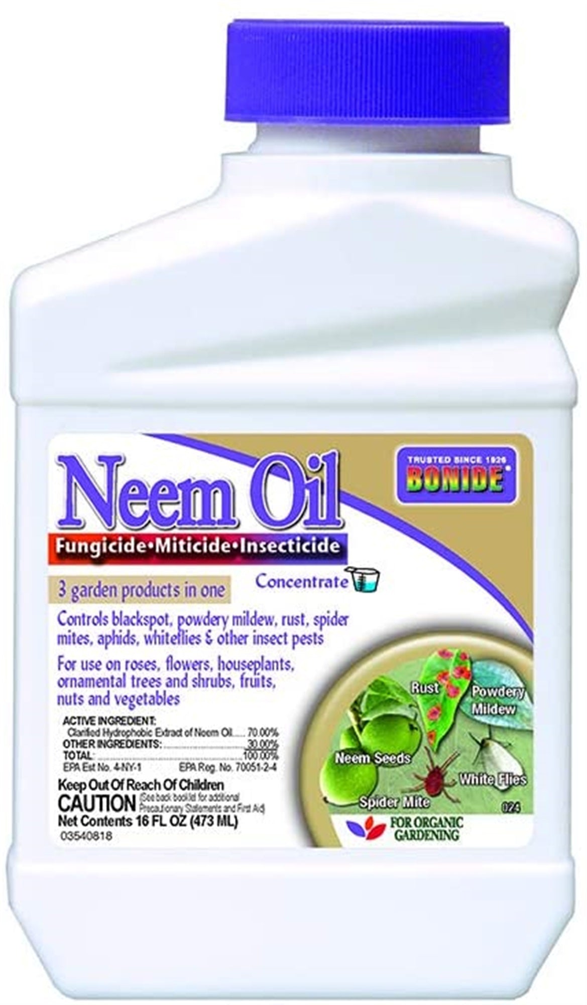 Bonide Neem Oil Fungicide, Miticide, and Insecticide Concentrate 16 fl. oz.