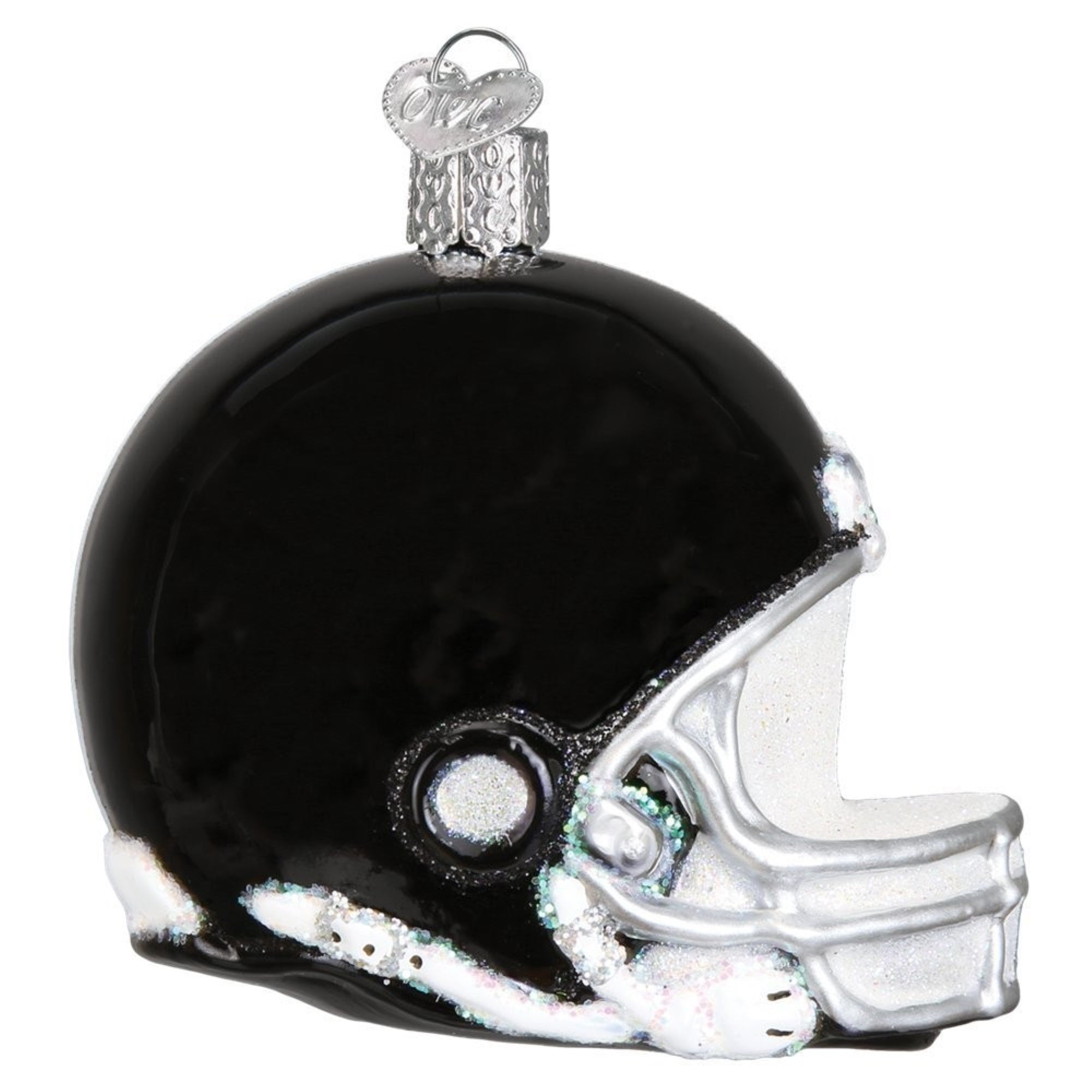 Old World Christmas Glass Blown Football Helmet Ornament
