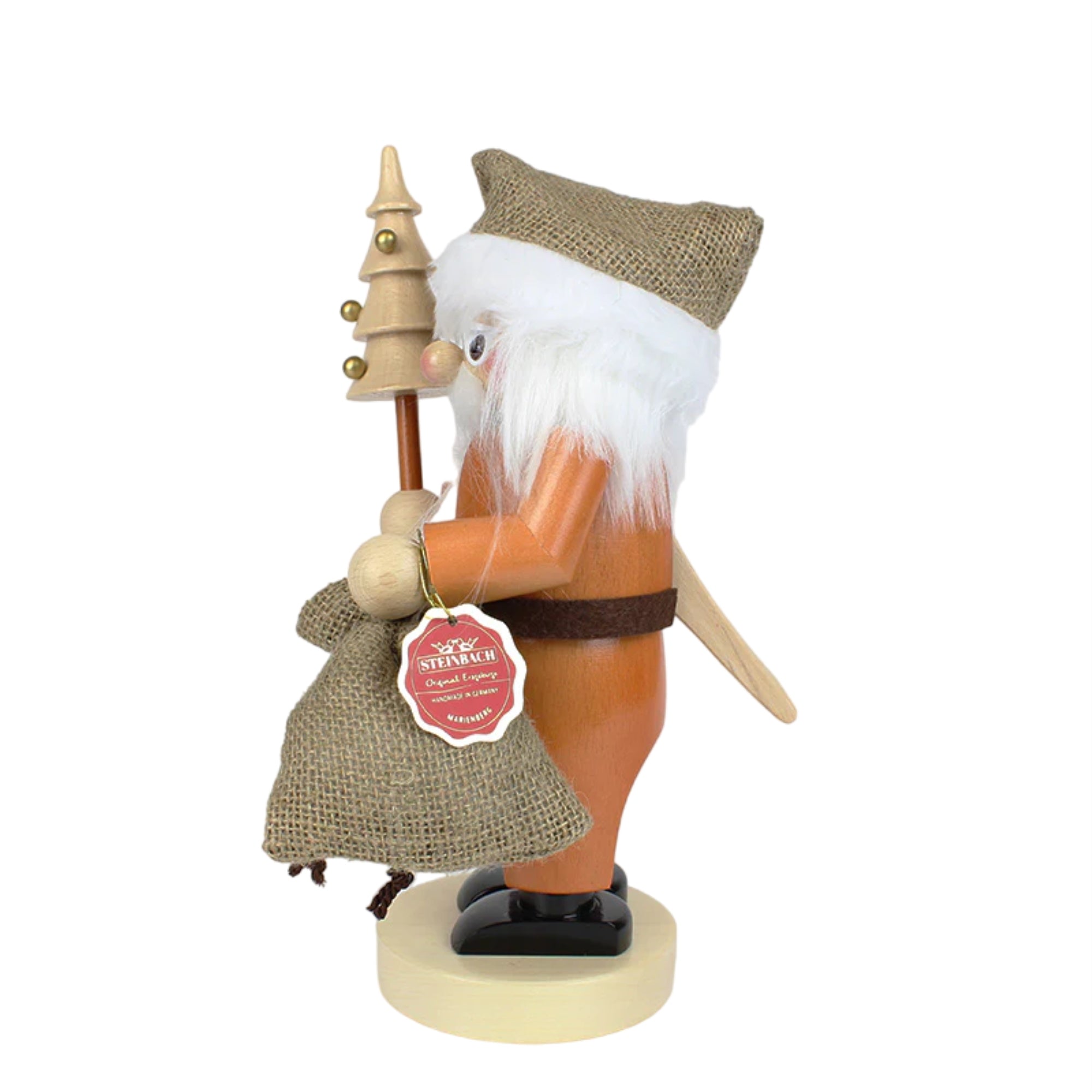 Steinbach Wooden Big Nutcracker, German Christmas Decoration, Santa Claus Natural, 10.5"