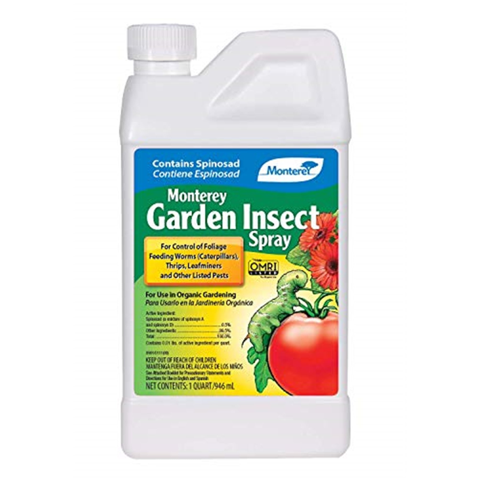 Monterey Garden Insect Spray, Insecticide & Pesticide with Spinosad Concentrate, 32 oz