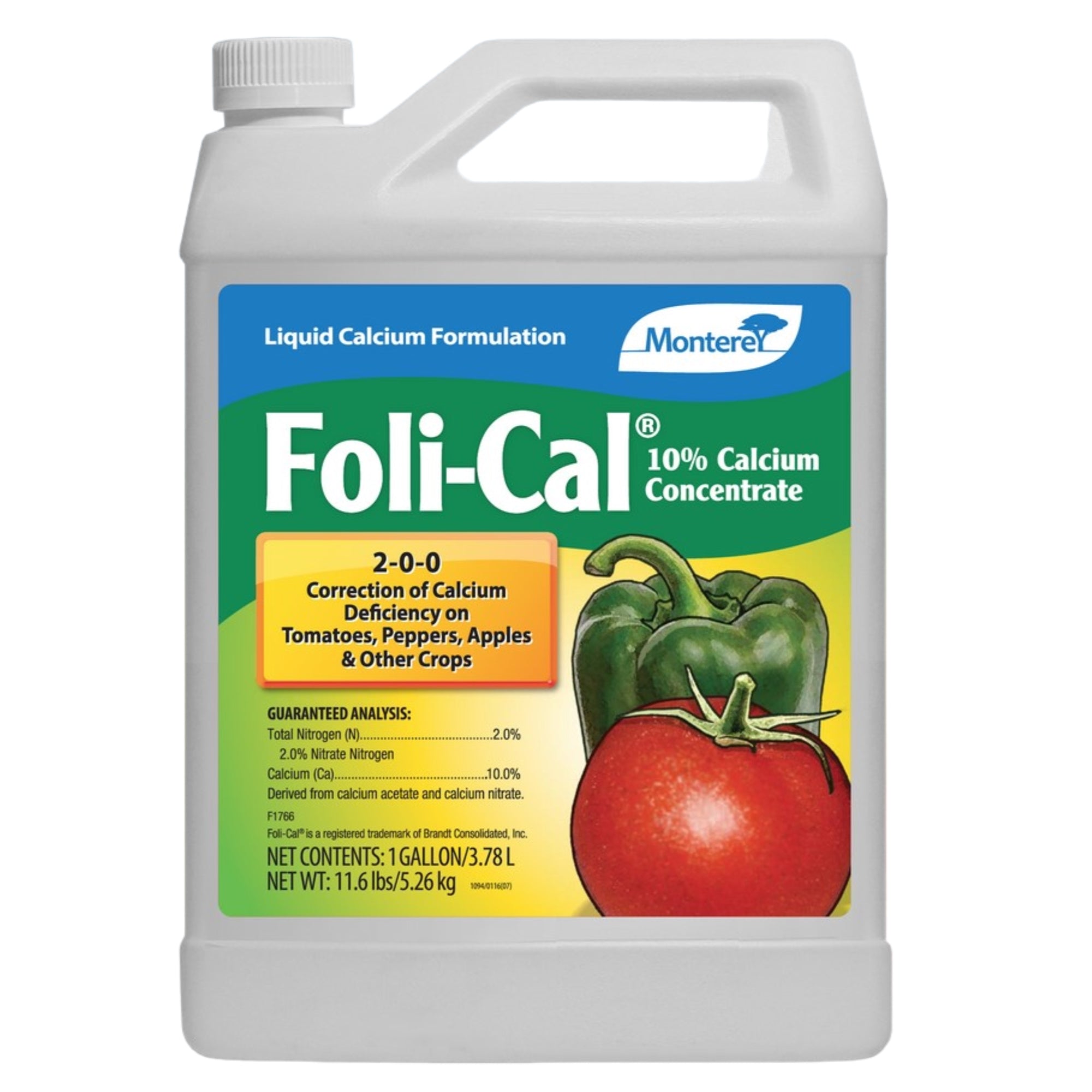 Monterey 2-0-0 Foli-Cal Liquid Calcium Concentrate Formula, 1 Gallon