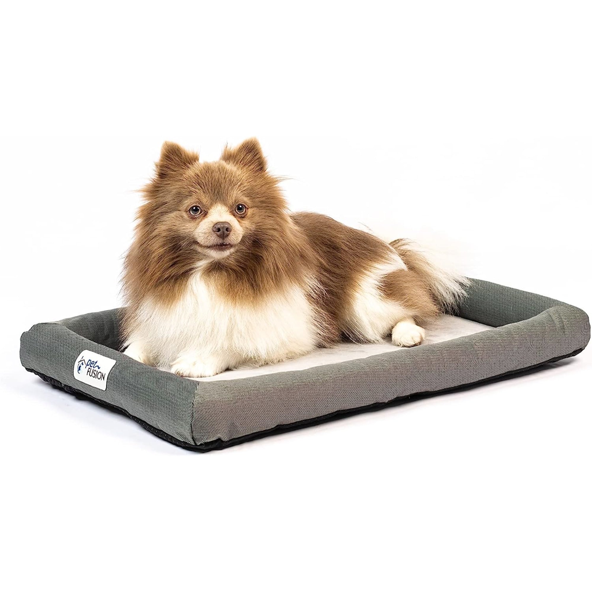 PetFusion Cooling Lavender-Infused Orthopedic Memory Foam Dog Bed & Crate Mat, Grey