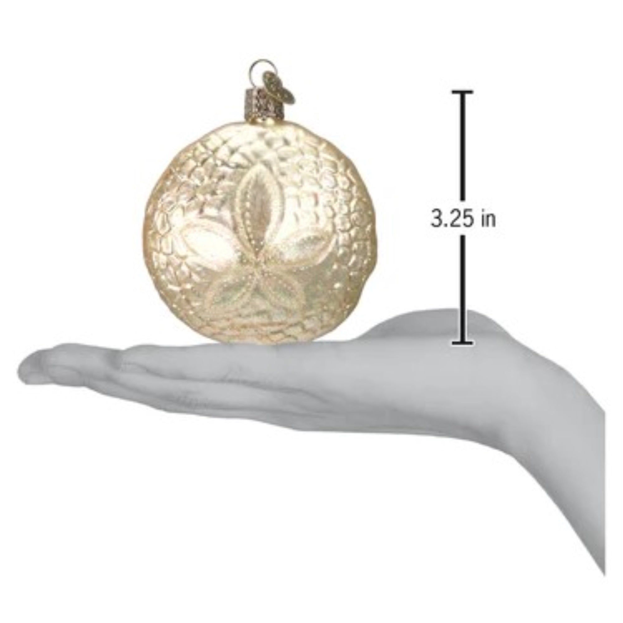 Old World Christmas Glass Blown Ornaments for Christmas Tree, Sand Dollar
