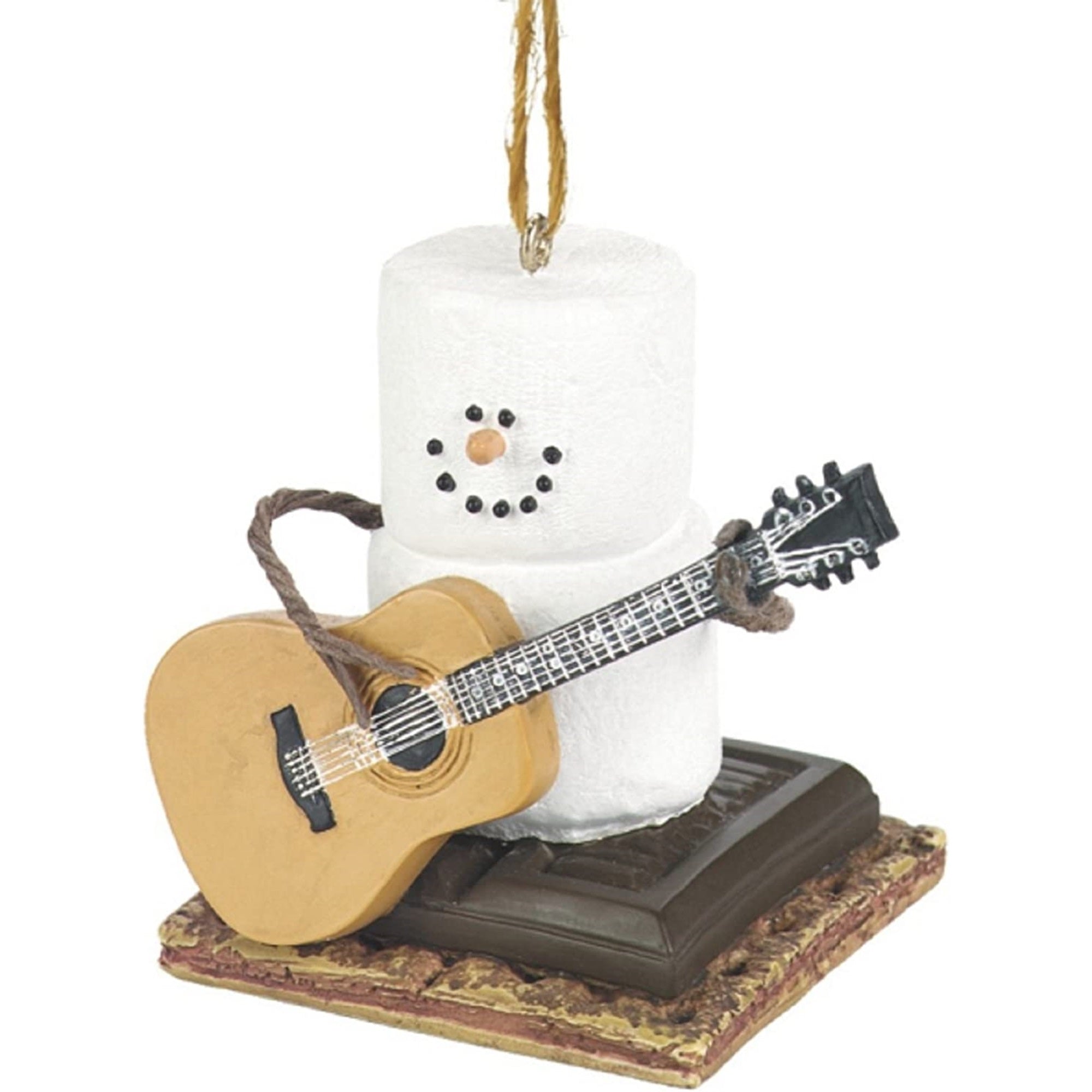 Ganz Smores Guitar Snowman Holiday Christmas Ornament