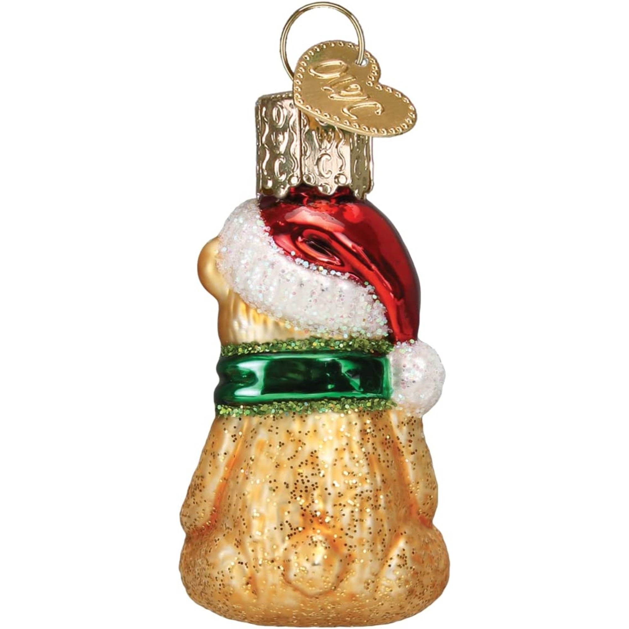 Old World Christmas Mini Glass Blown Teddy Bear Ornament, 2"