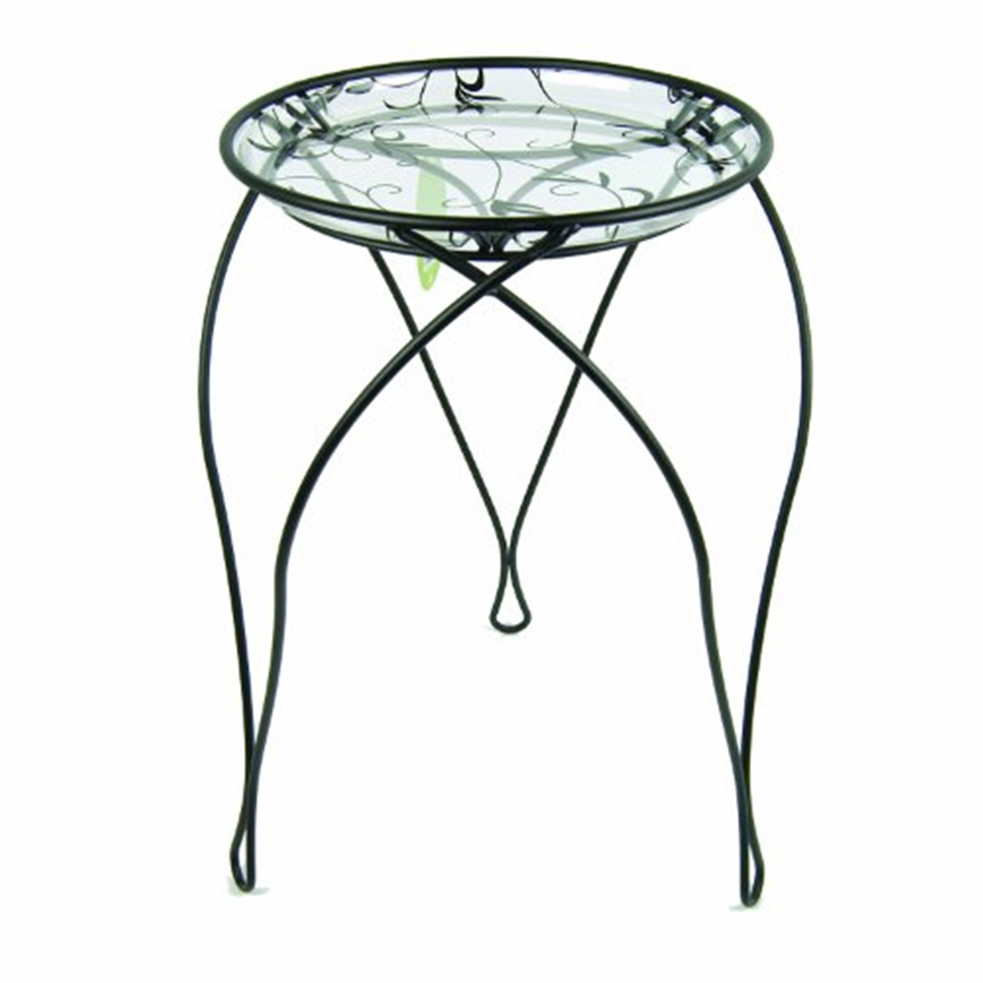 Plastec Elegance Plant Stand, 21-Inch, Black