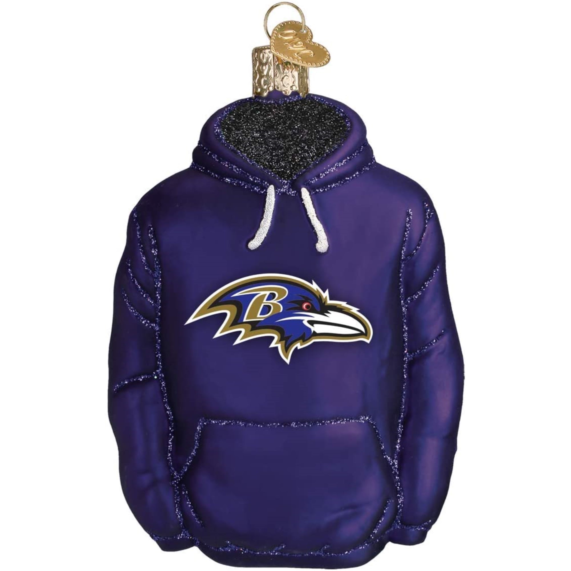 Old World Christmas Blown Glass Ornament Baltimore Ravens Hoodie
