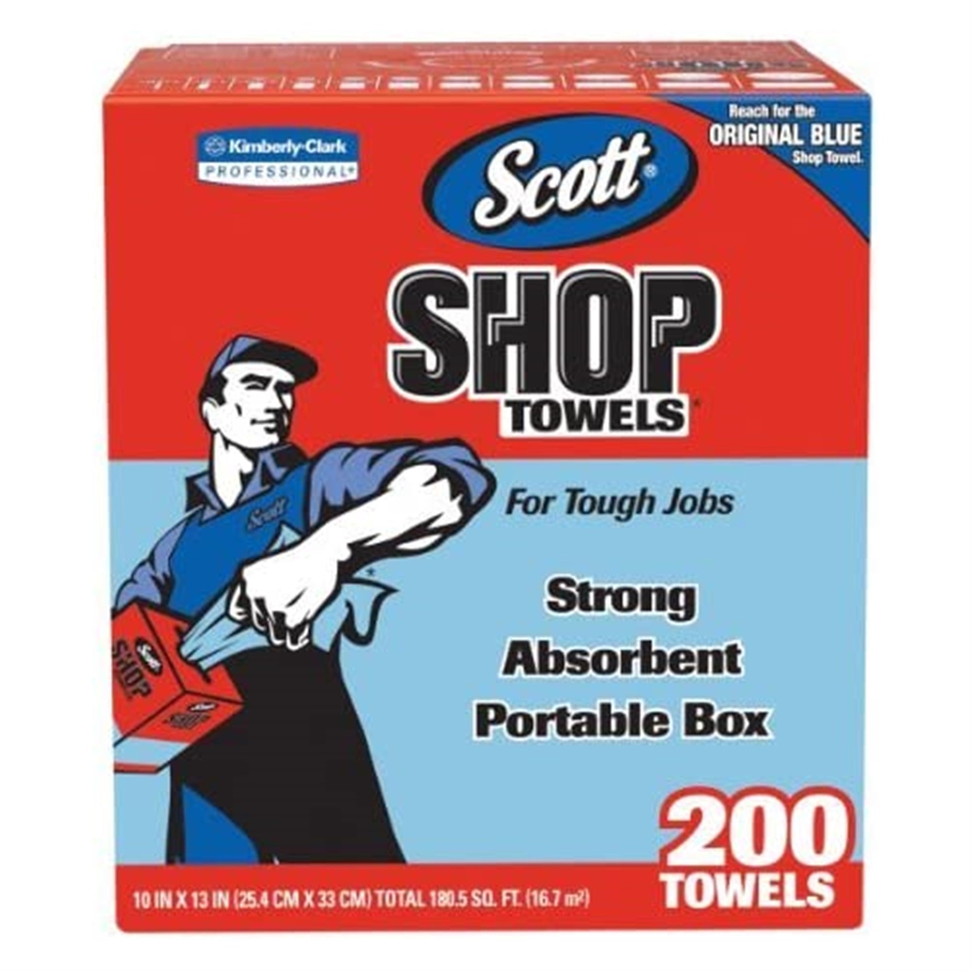 Scott Blue Pop-Up Box Shop Towels (200/Box)