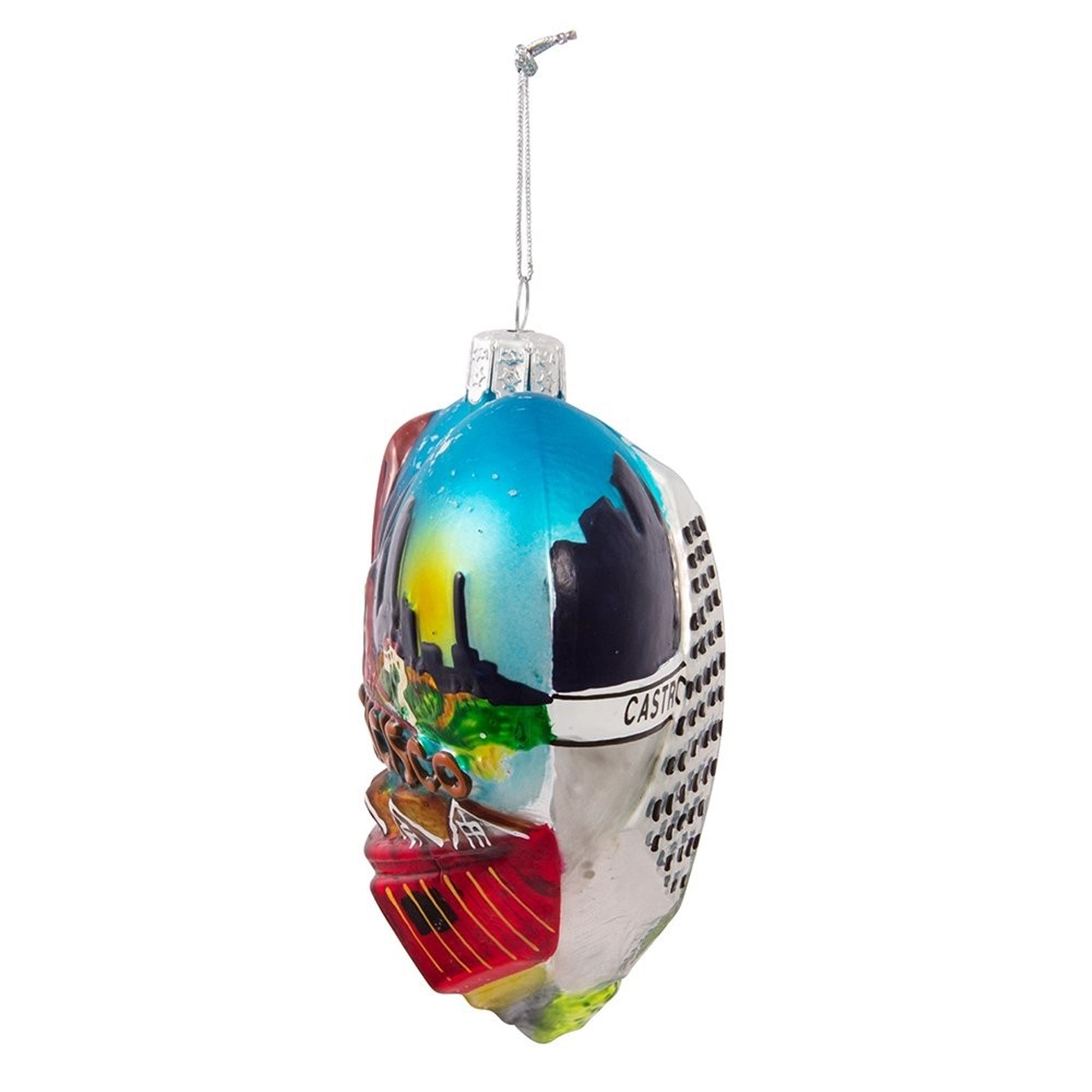 Kurt Adler 4 San Francisco Glass Heart Cityscape Ornament