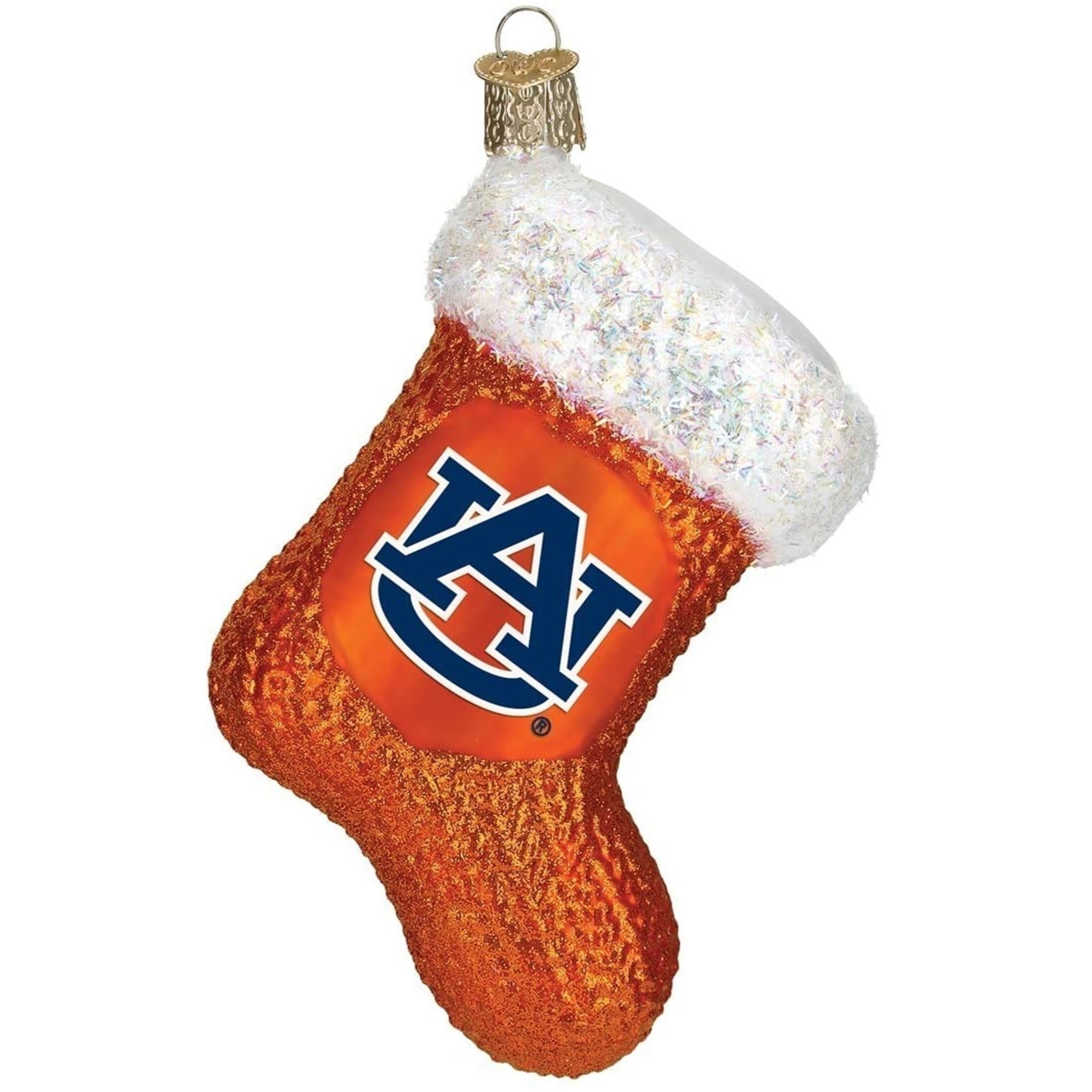 Old World Christmas 62408 Glass Blown Auburn Stocking Ornament