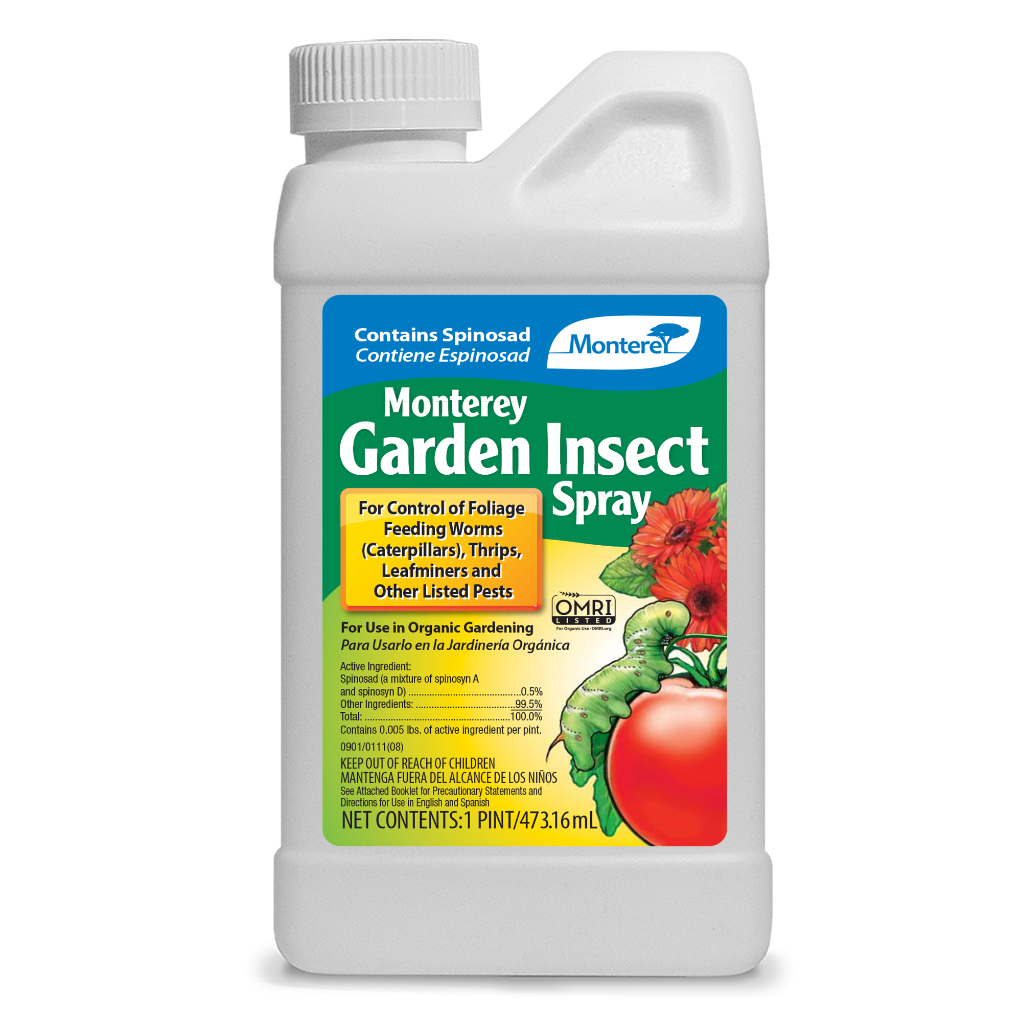 Monterey Garden Insect Spray Liquid Insecticide Concentrate Organic, 8 oz
