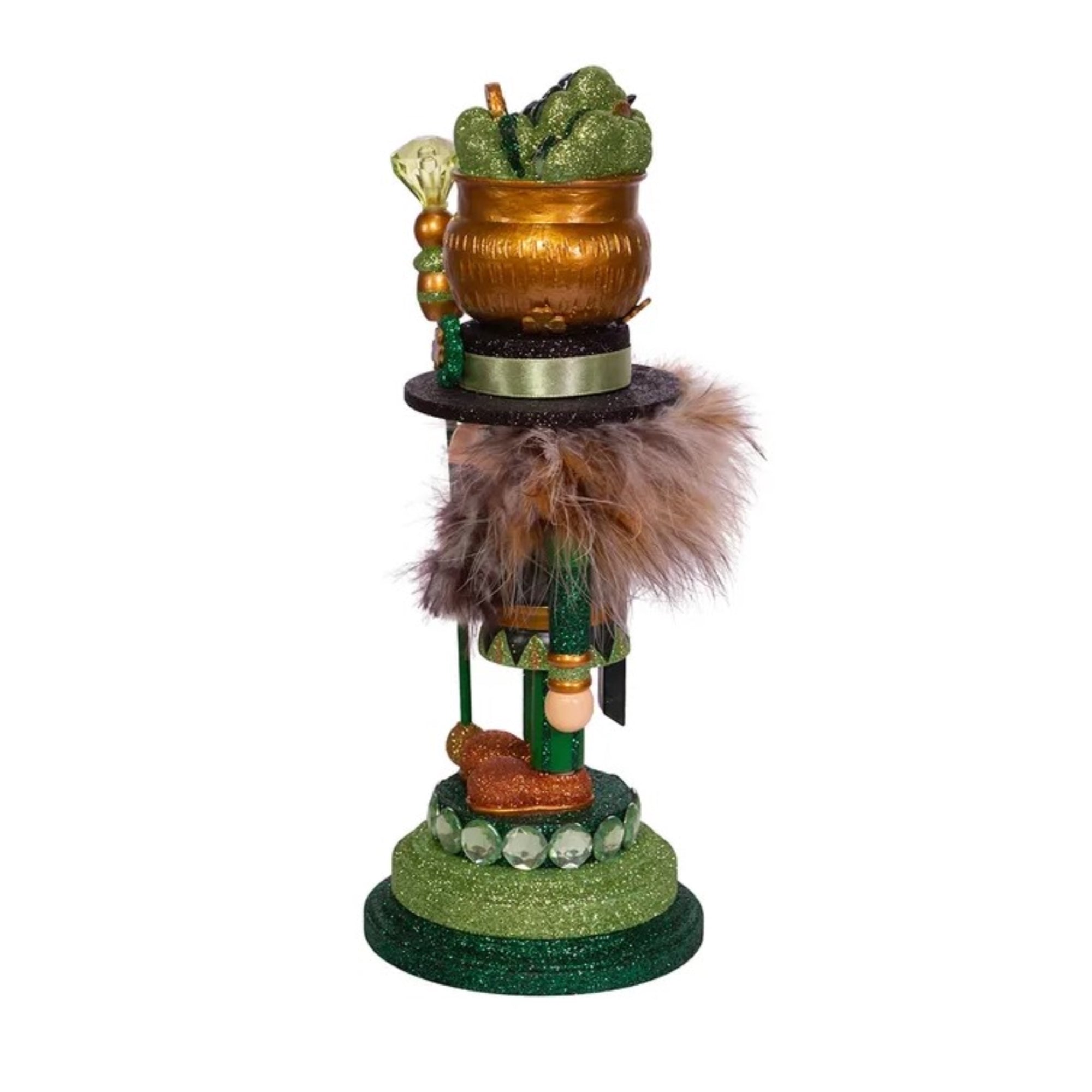 Kurt Adler Hollywood Nutcrackers, Irish Nutcracker with Pot of Gold Hat, 12"