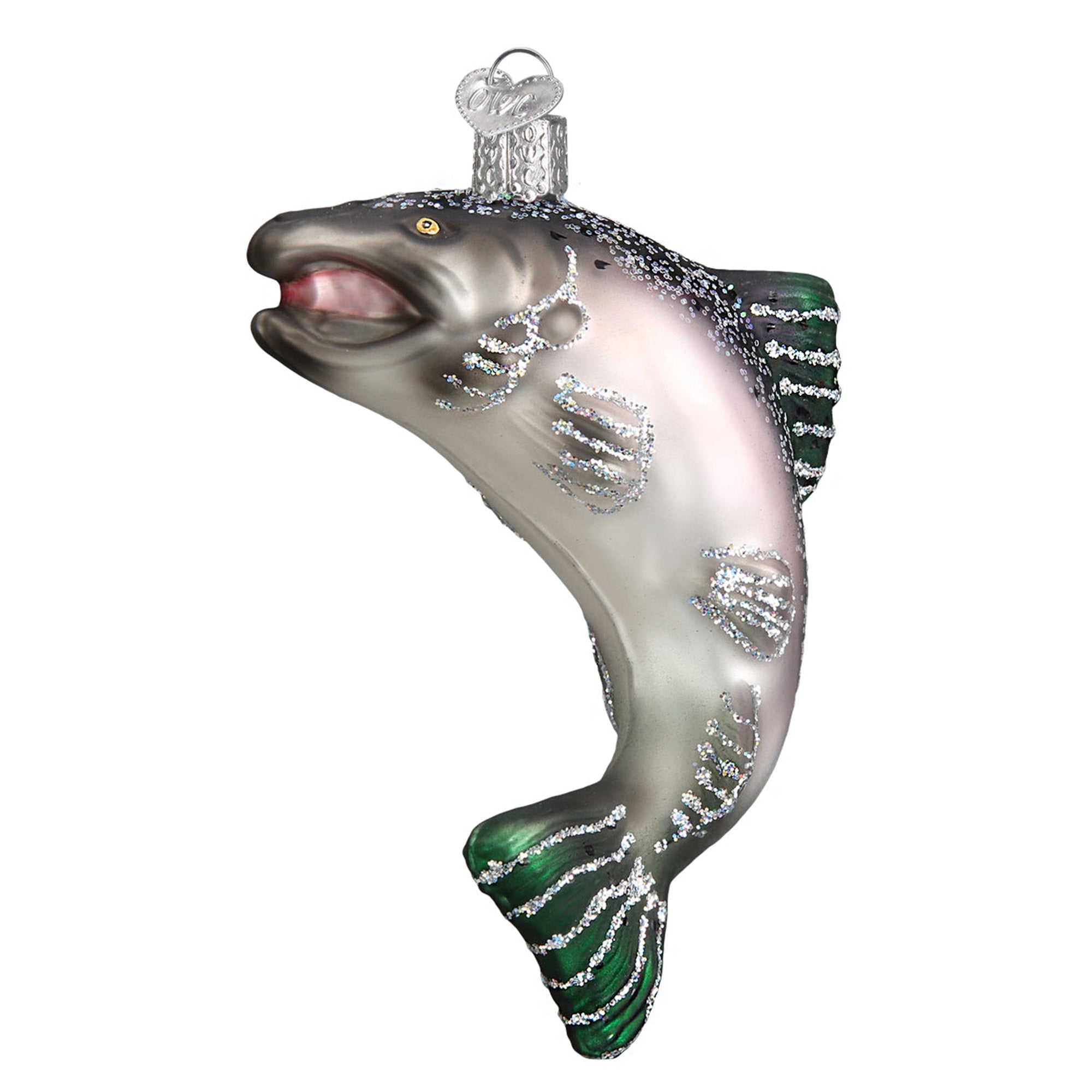 Old World Christmas Hanging Glass Ornament, King Salmon