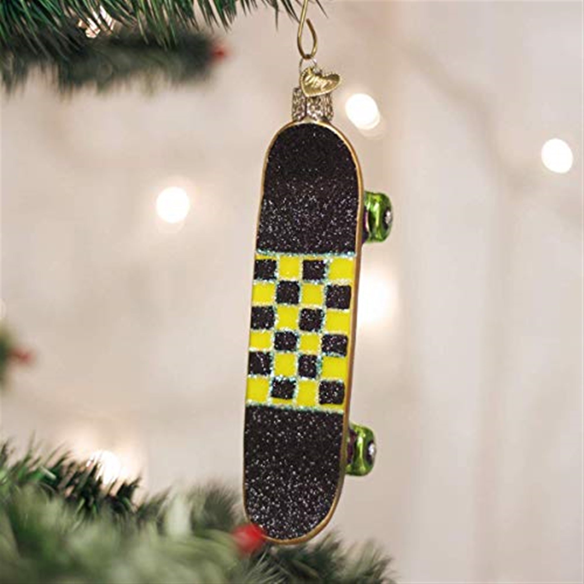 Old World Christmas Glass Blown Skateboard Ornament