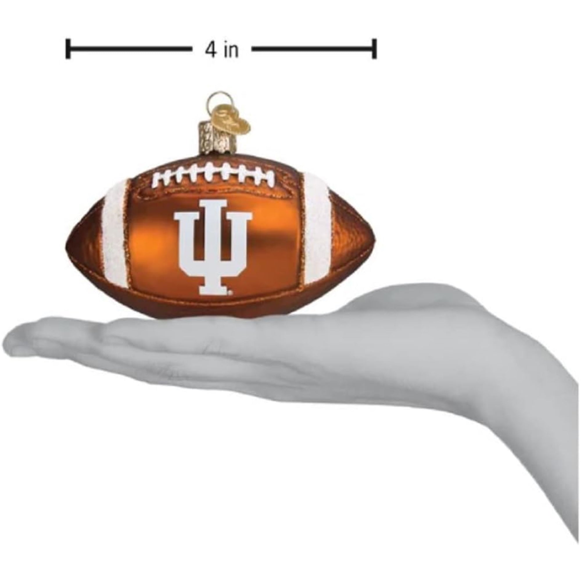 Old World Christmas Indiana Football Glass Blown Ornament for Christmas Tree