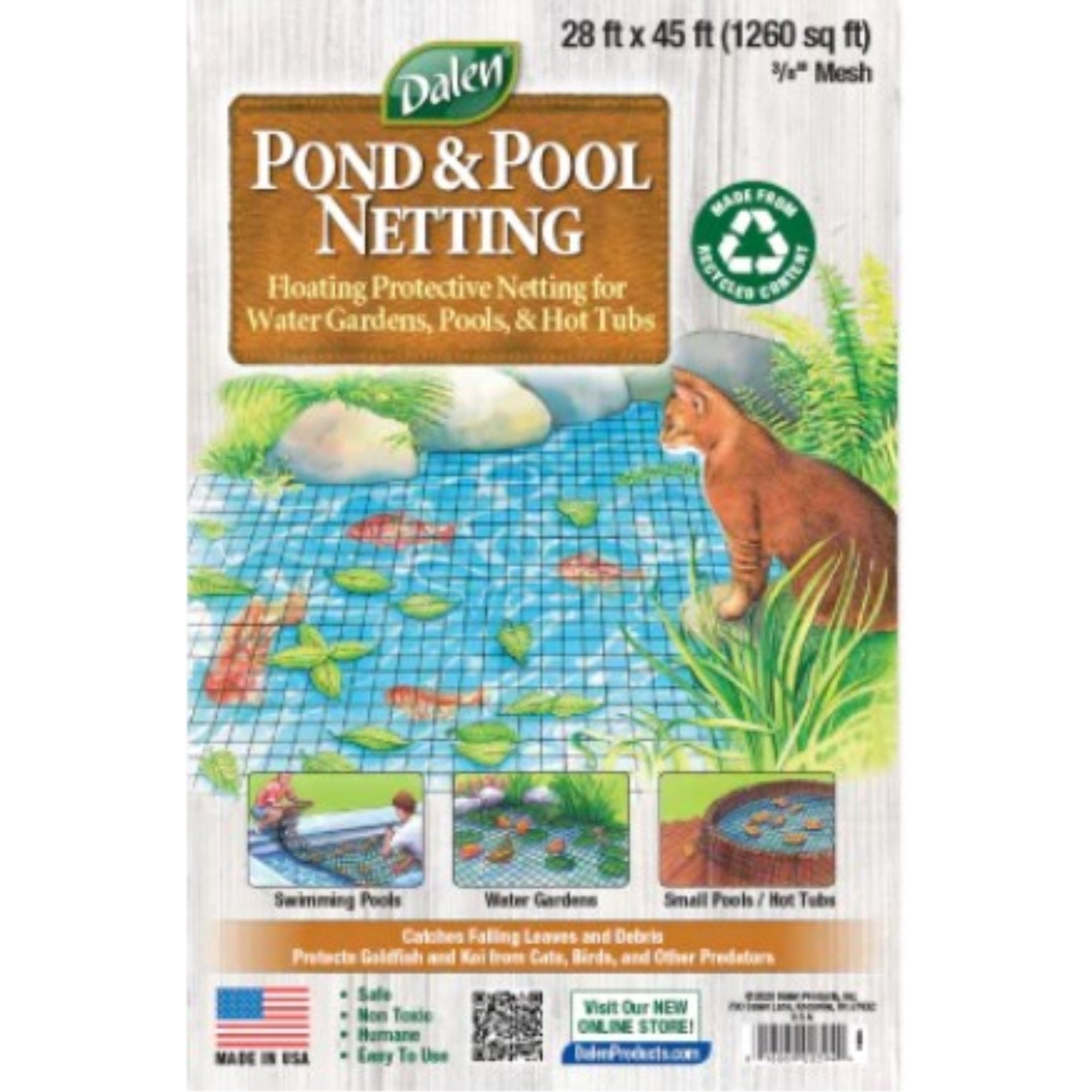 Dalen Pond and Pool Mesh Protective Netting, 28' x 45'