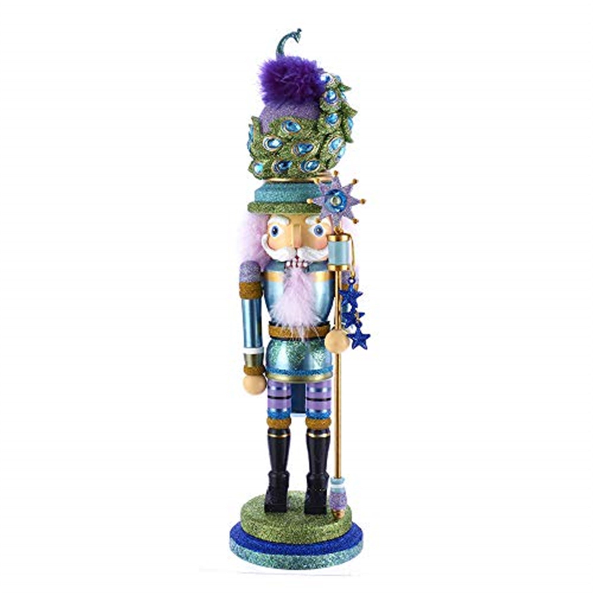 Kurt Adler Hollywood Nutcracker Collection, Peacock Hat 17.5"