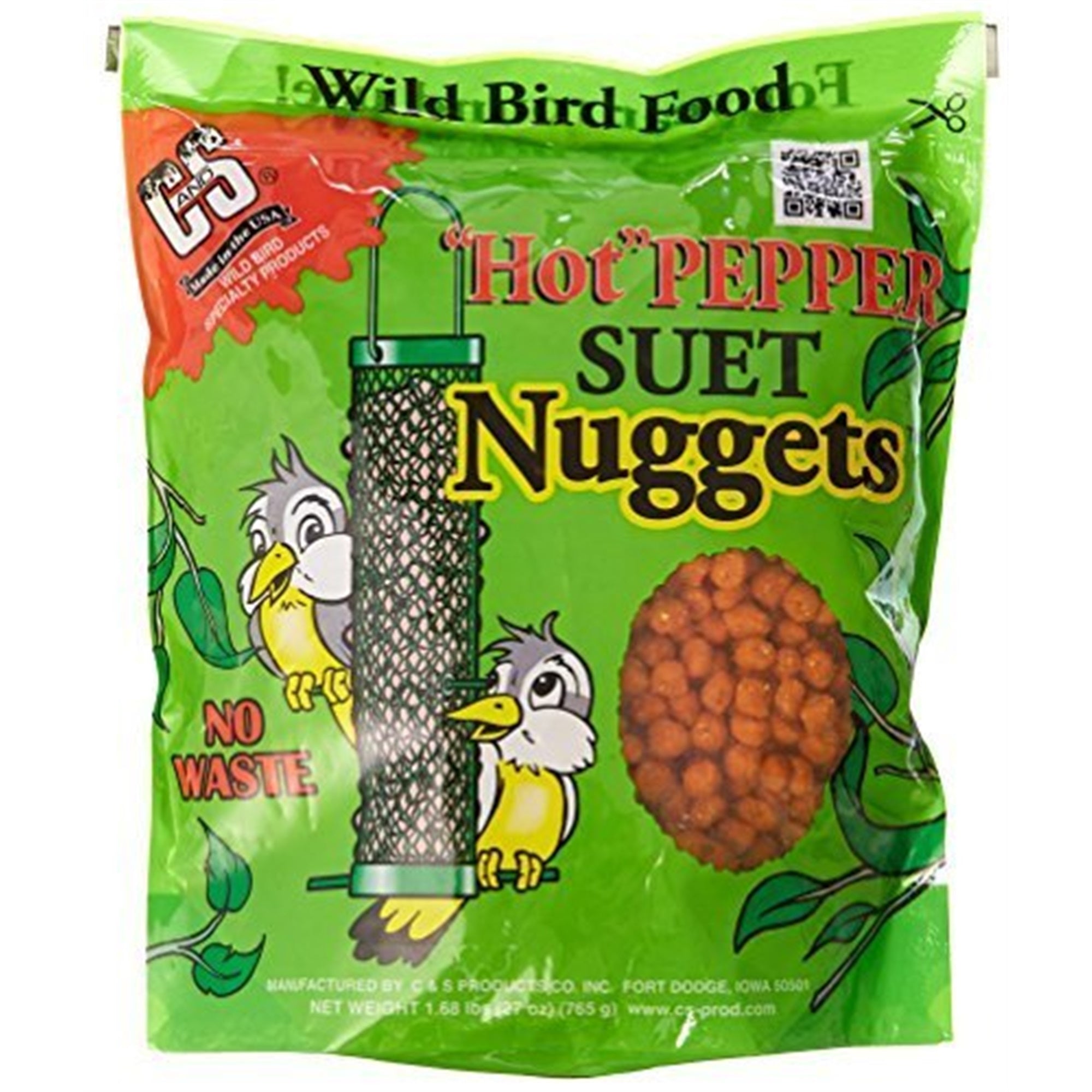 C & S Hot Pepper Suet Nuggets, Bird Feed, 27 Oz