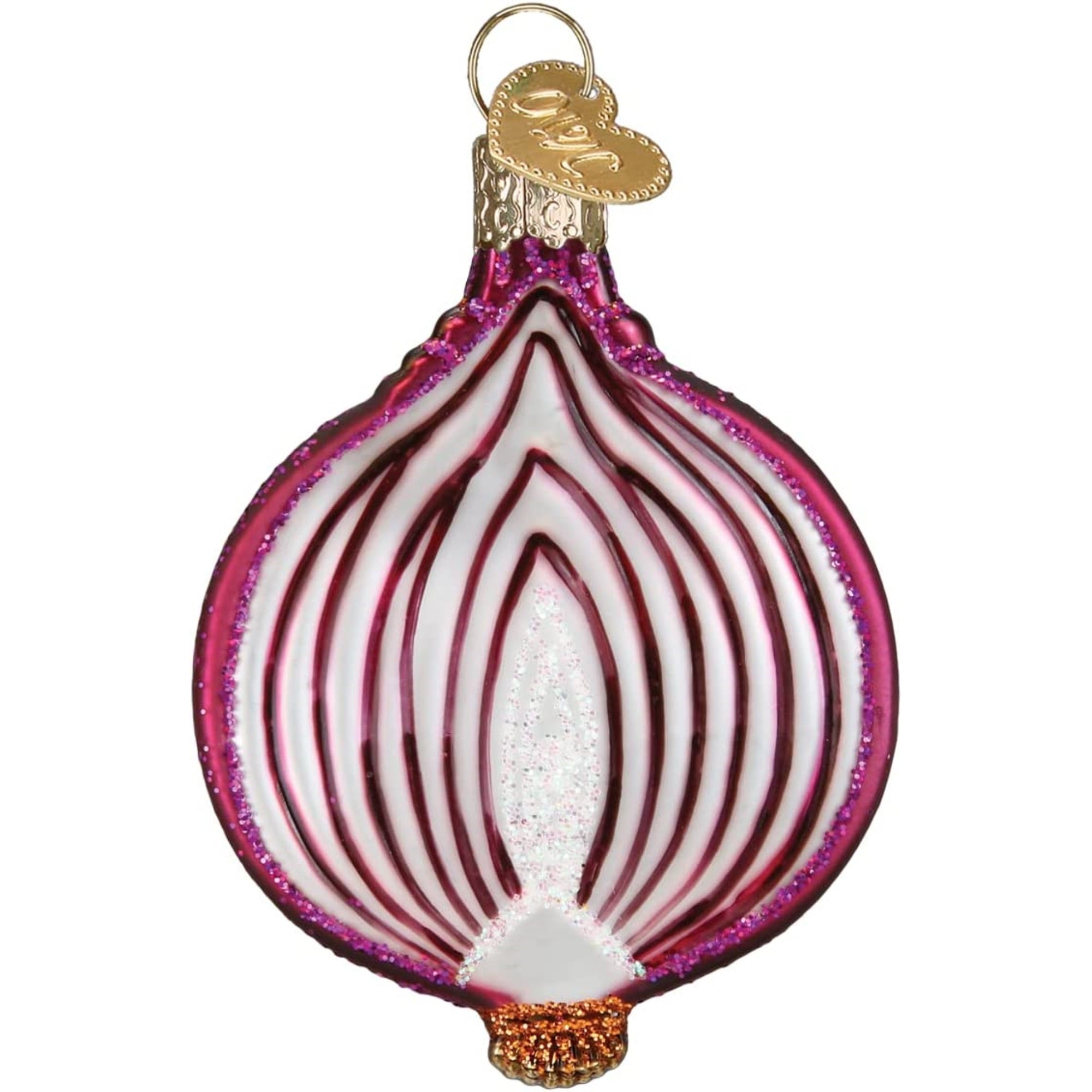 Old World Christmas Glass Blown Red Onion Ornament, 3"