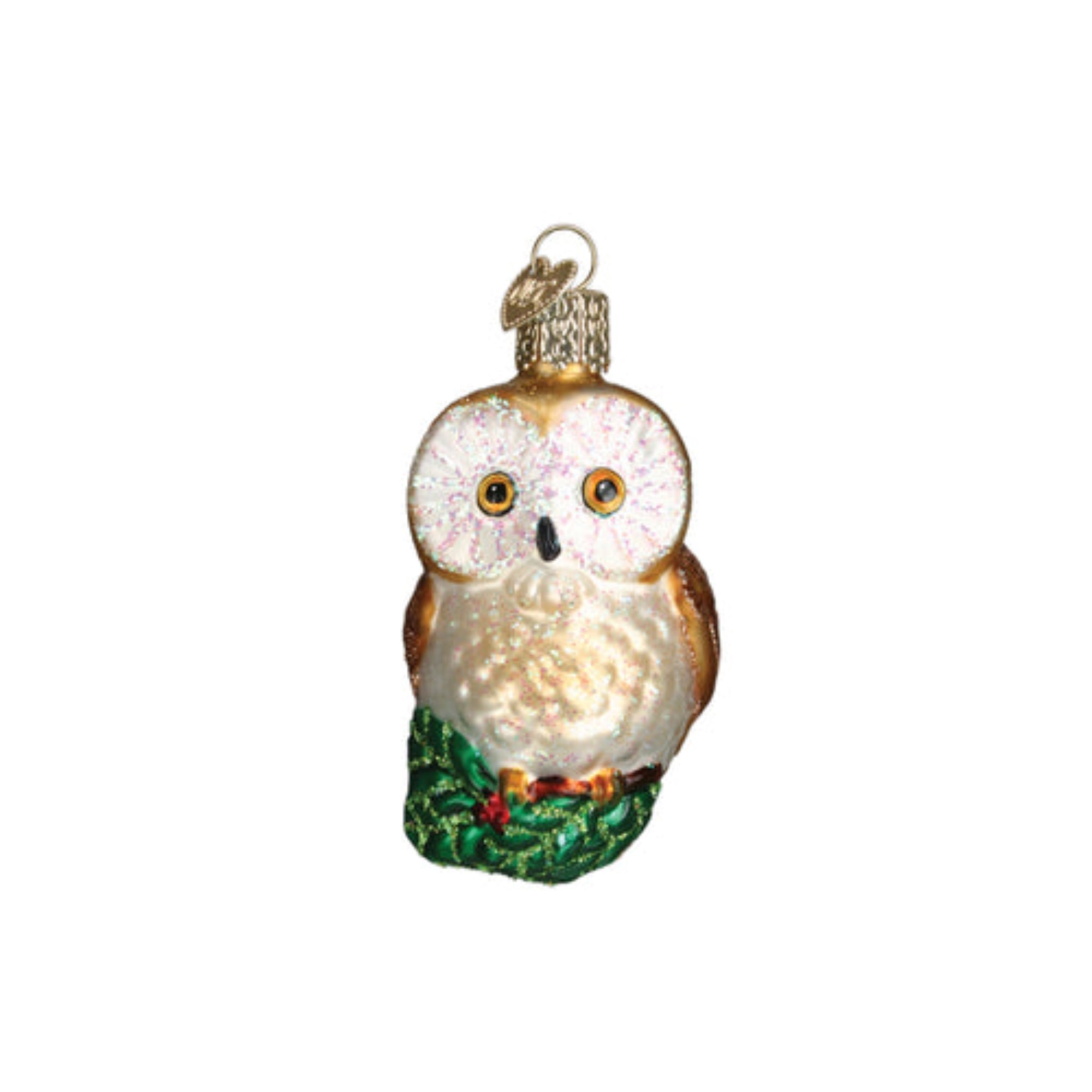 Old World Christmas Glass Blown Ornament, Christmas Owl , 3"