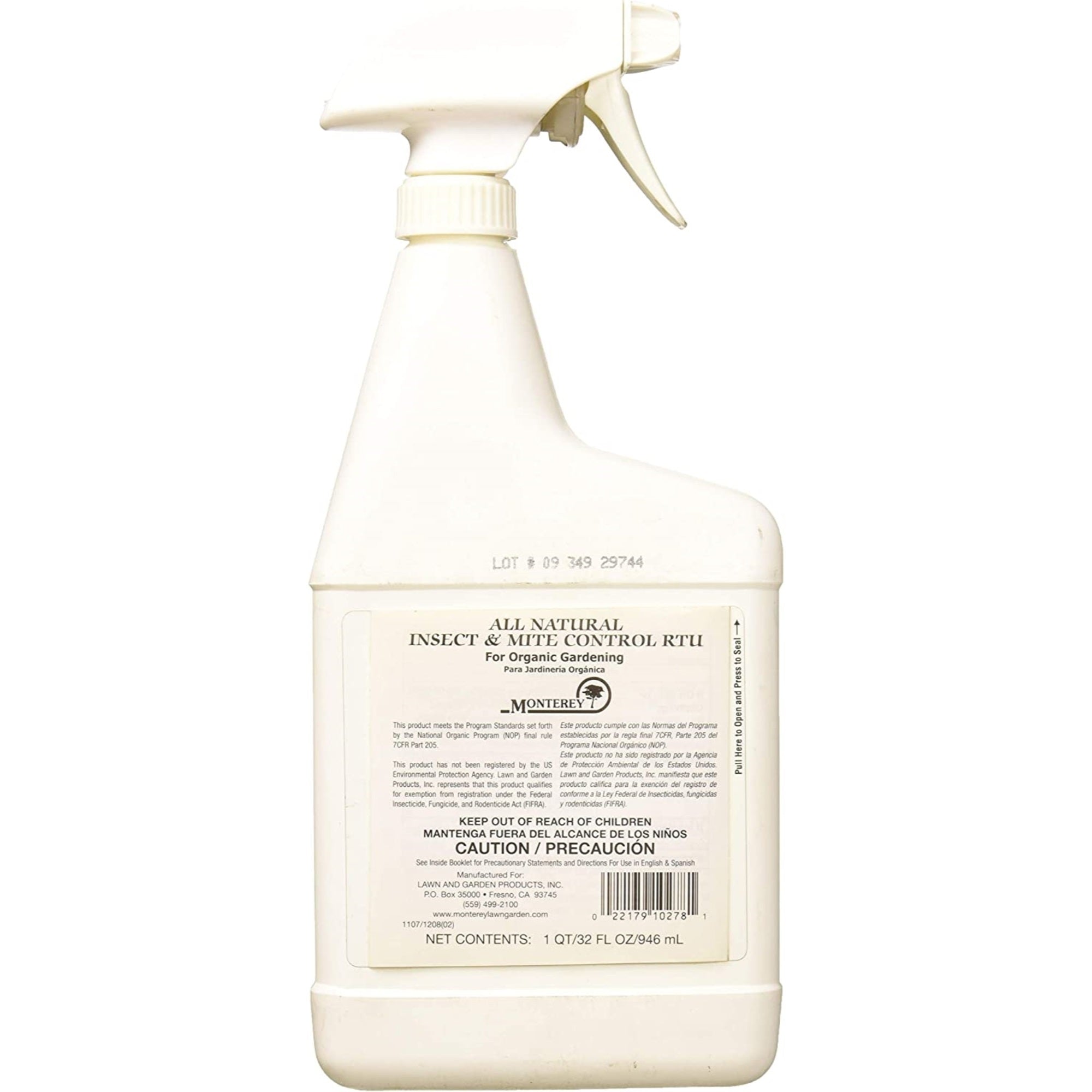 Monterey All Natural Insect Control Ready-To-Use Spray, 1 Quart