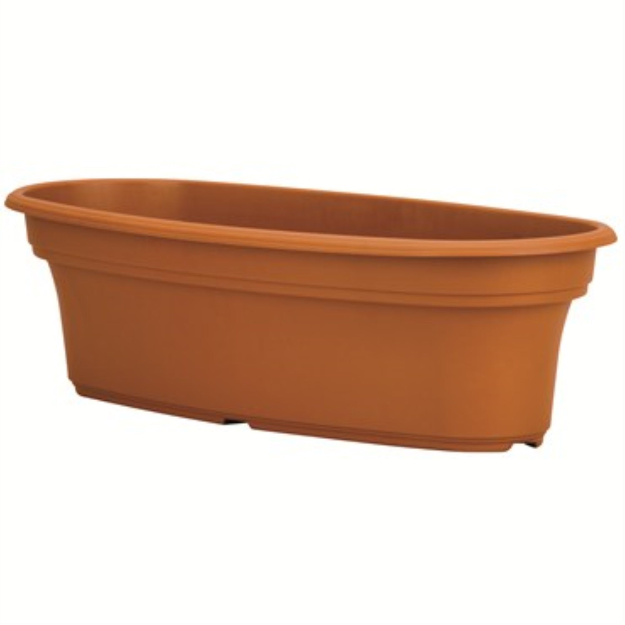 The HC Companies Panterra Oval Plastic Outdoor/Indoor Planter, Clay Colored, 12"
