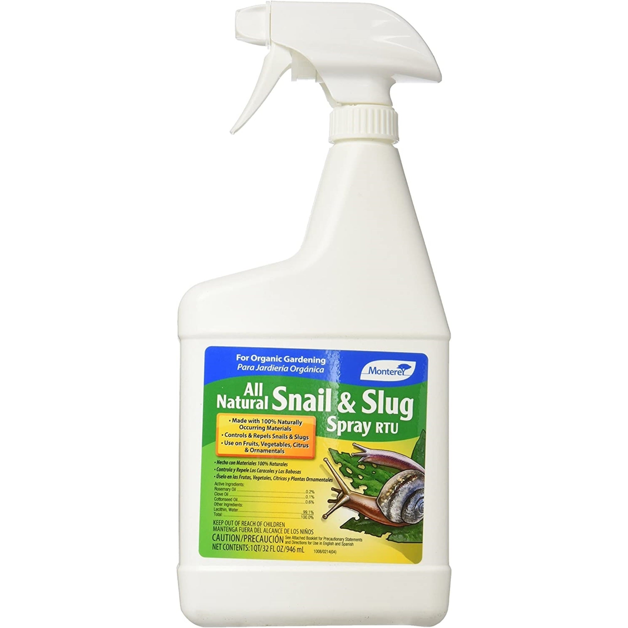 Monterey All Natural Snail & Slug Repellent Ready To Use Organic, 32 oz