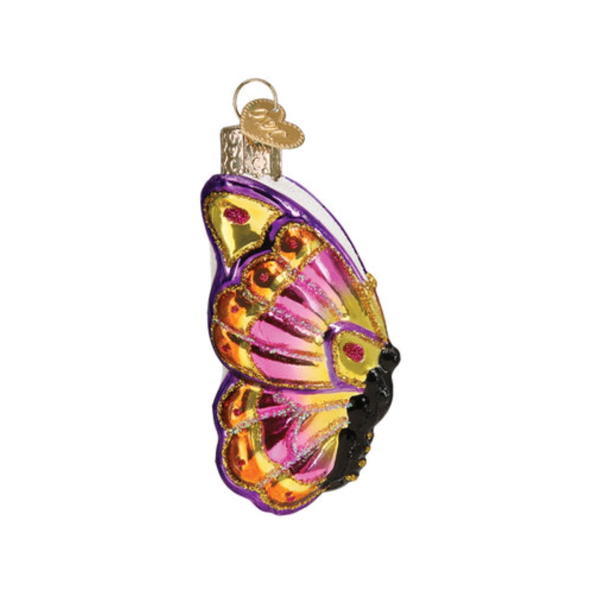 Old World Christmas Bright Butterfly Blown Glass Holiday Ornament For Tree