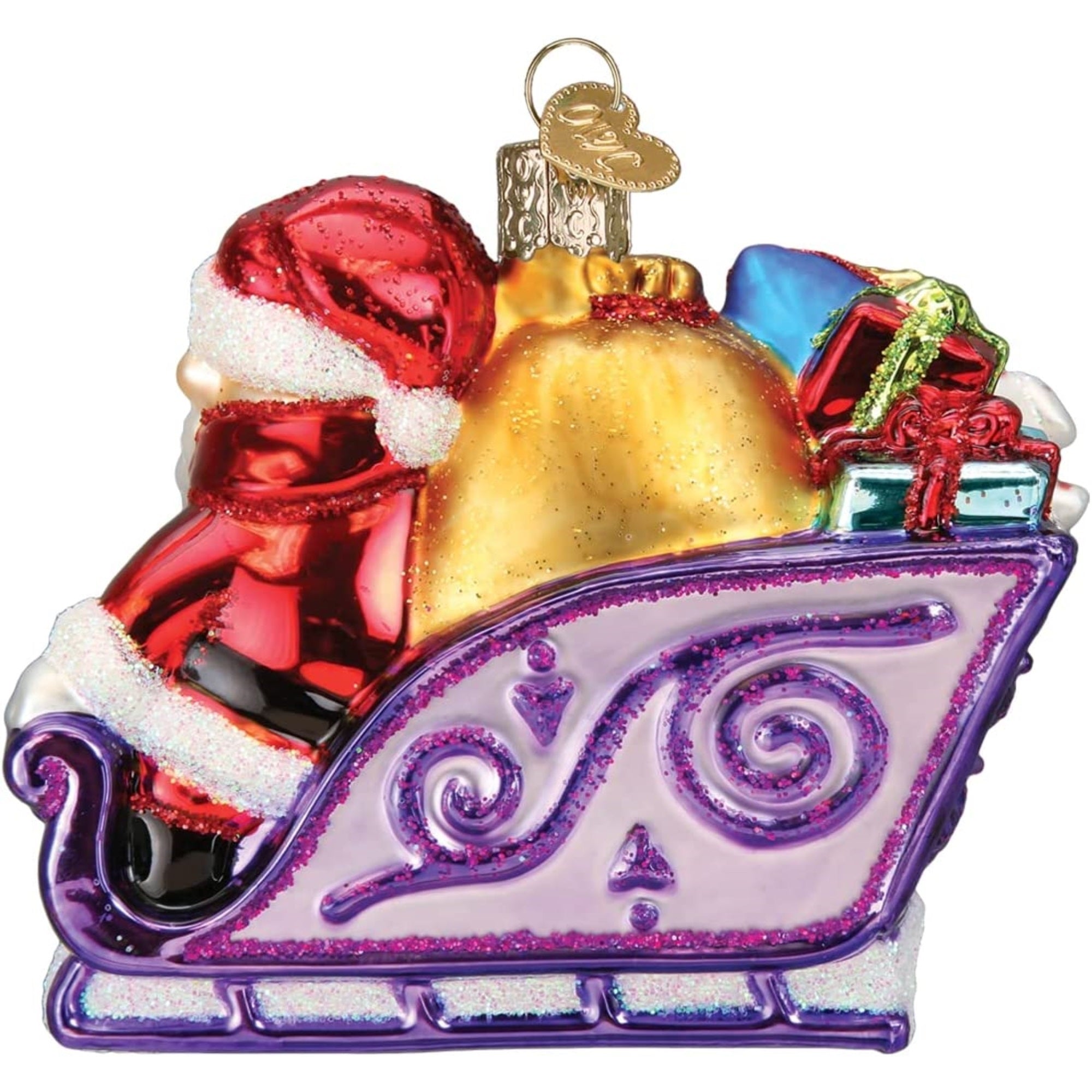 Old World Christmas Santa and Friends Glass Blown Ornament for Christmas Tree