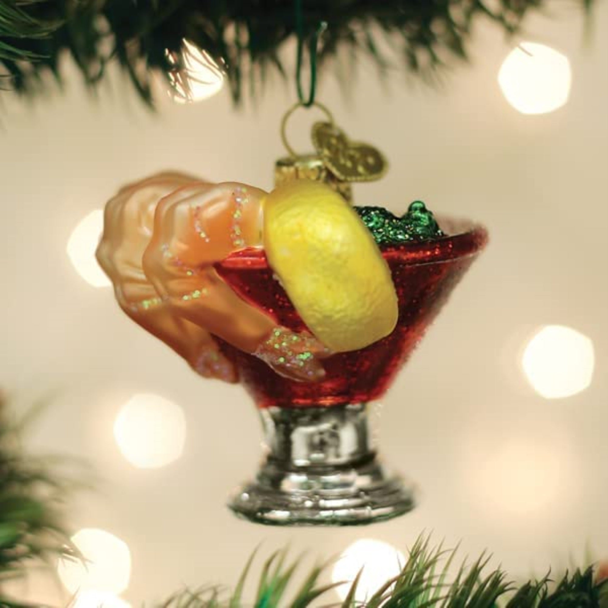 Old World Christmas Glass Blown Tree Ornament, Shrimp Cocktail