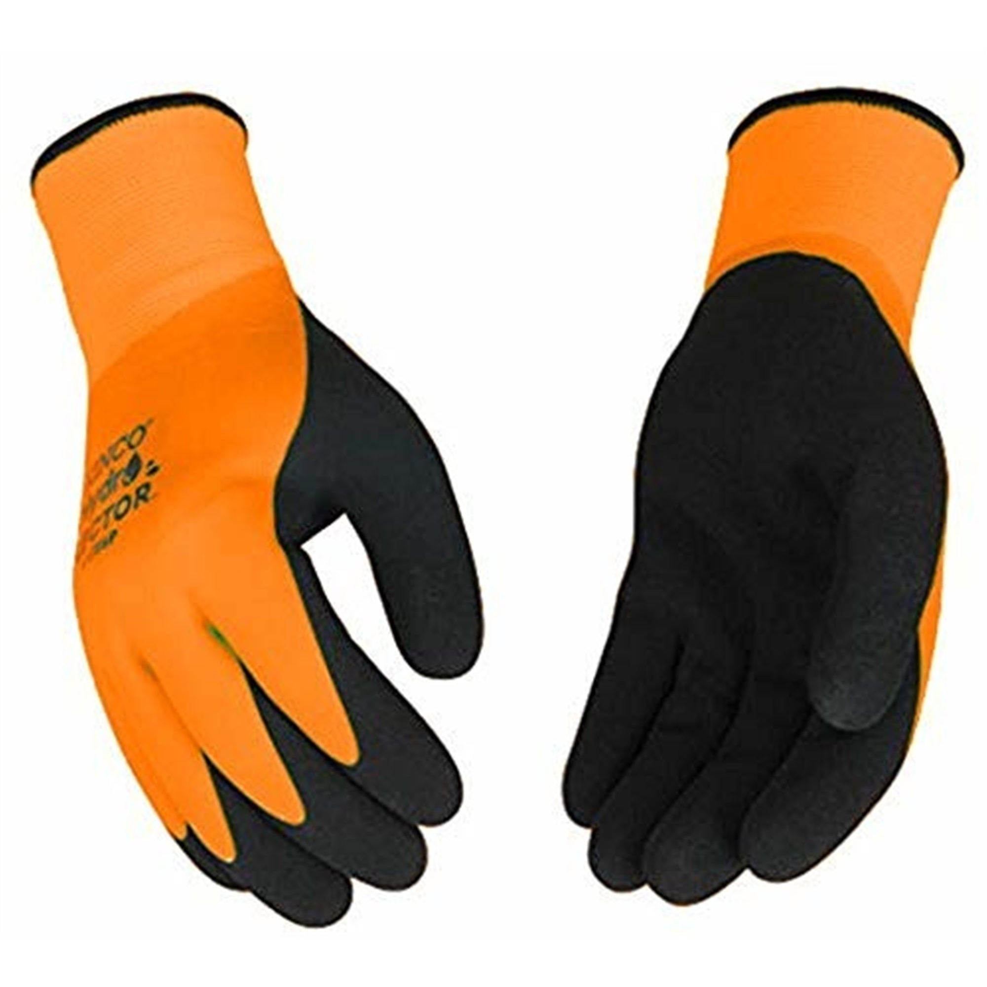 Hydroflector Waterproof Double Thermal Knitshell & Coated Latex Orange Gloves-XL