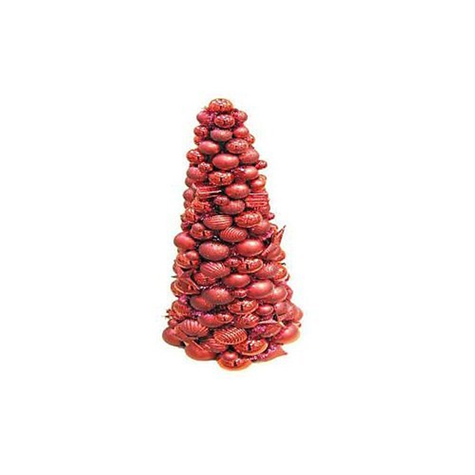 Creative Design Red Plastic Ball Table Tree with Gift Box, Red 30"