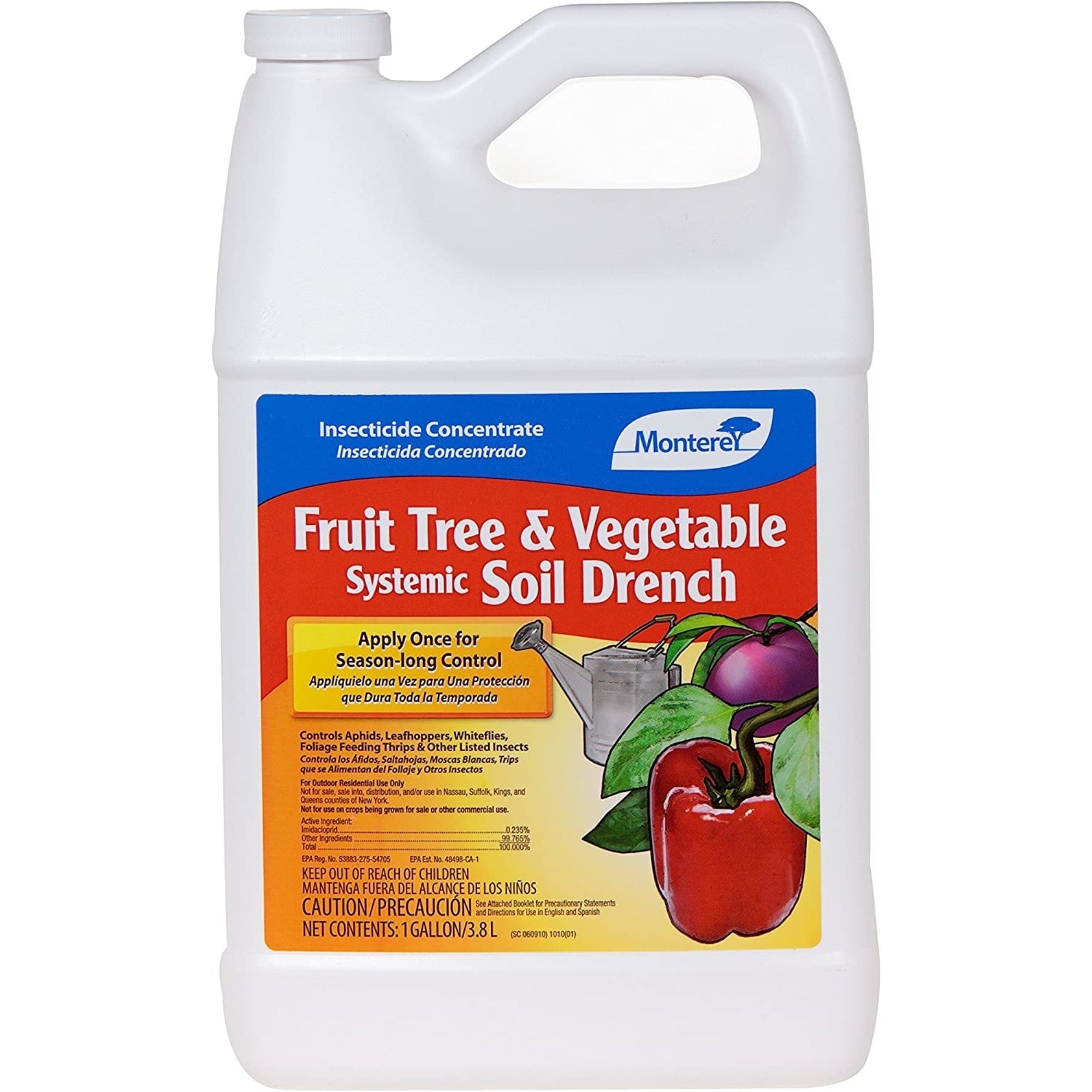 Monterey Fruit Tree & Vegetable Systemic Soil Drench Insecticide Concentrate, 1 Gallon