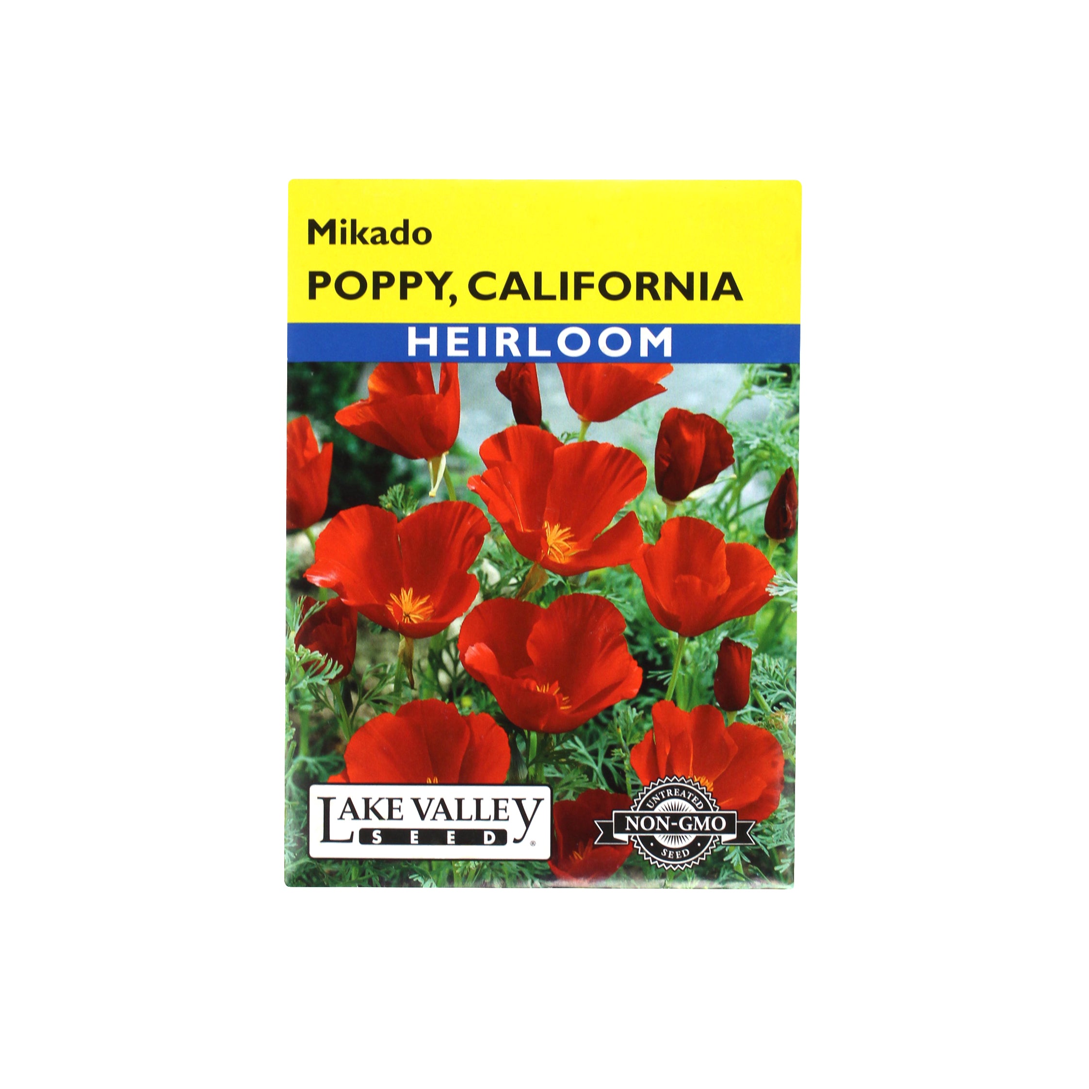 Lake Valley Seed Poppy, California Mikado Heirloom Flower, 0.5g
