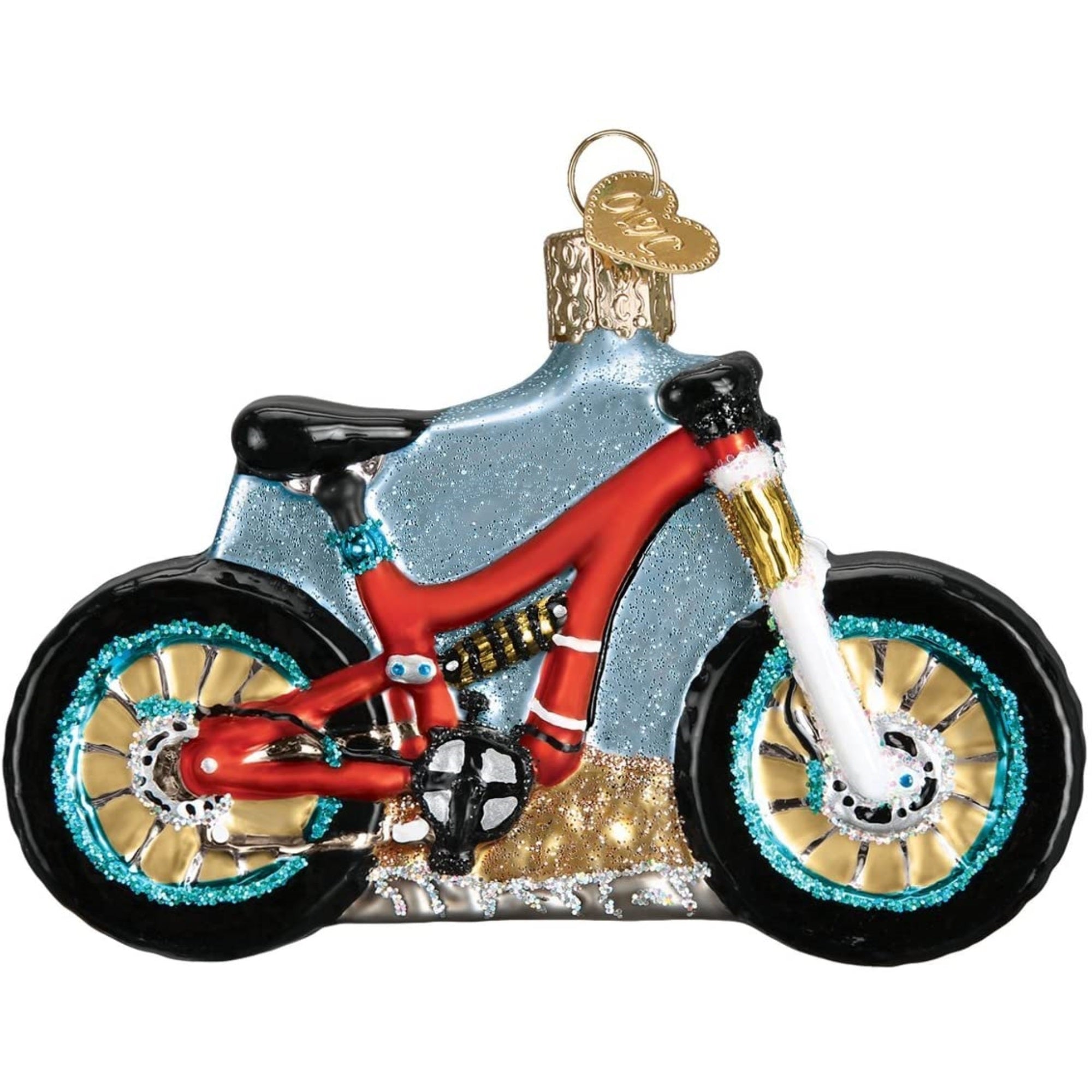 Old World Christmas Glass Blown Tree Ornament, Mountain Bike