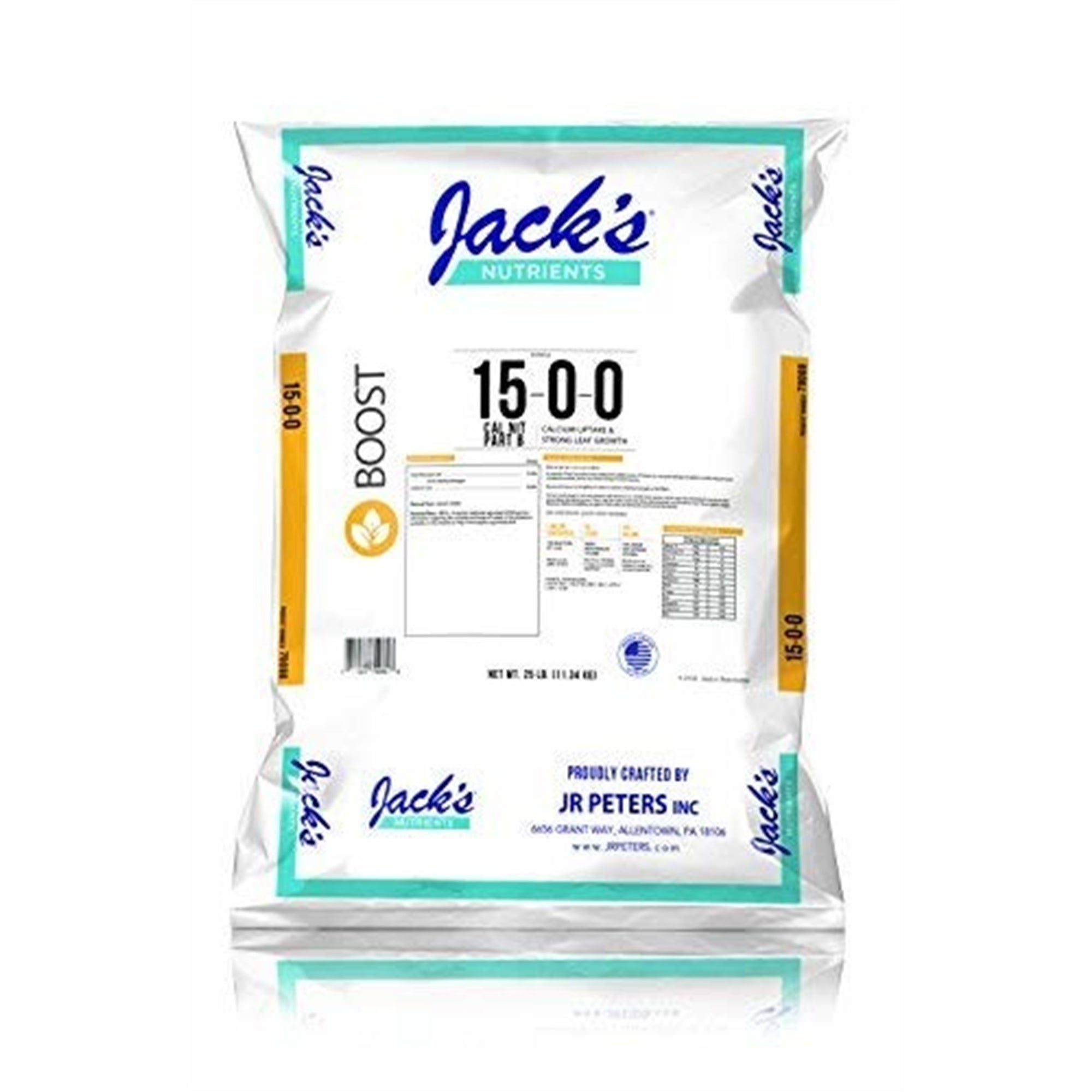 JR Peters Jack's Classic Calcium Nitrate 15-0-0 Fertilizer - Part B 25 lb