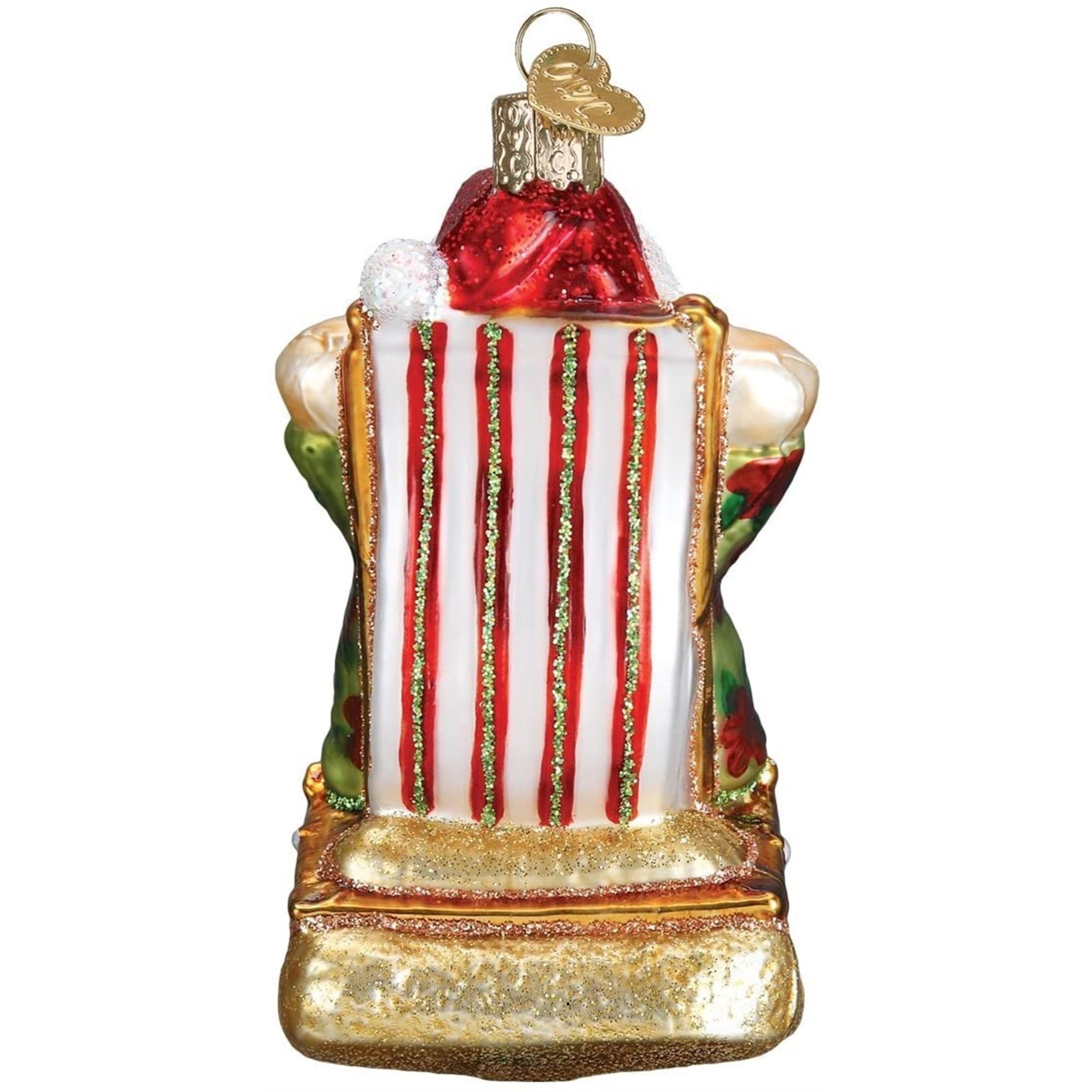 Old World Christmas Glass Blown Sunning Santa Ornament