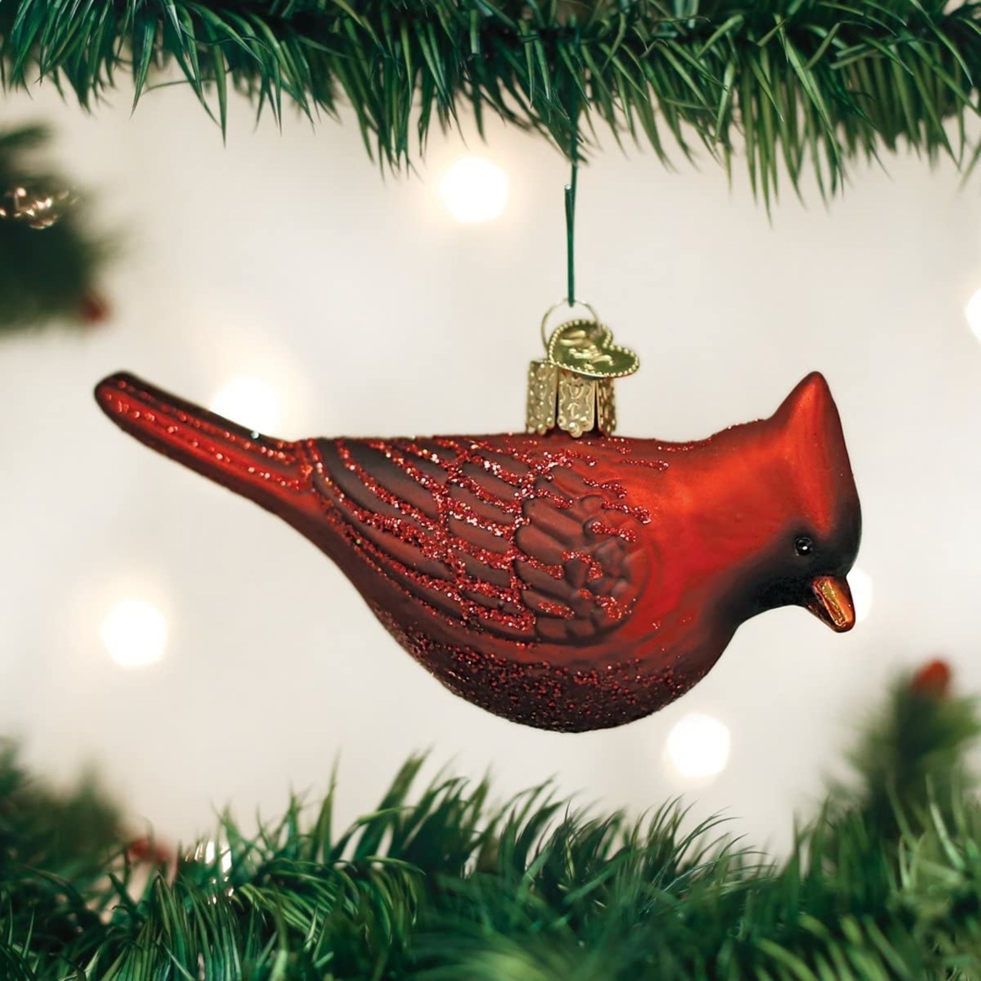 Old World Christmas Northern Cardinal Handcrafted Hanging Tree Ornament