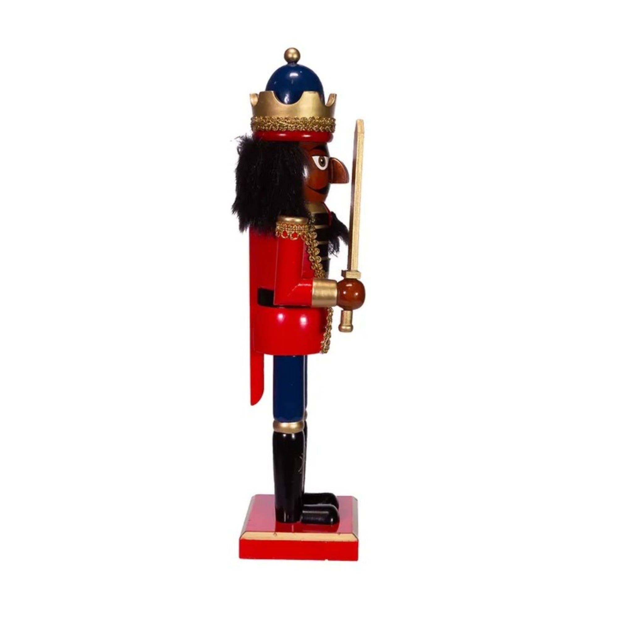 Kurt Adler Nutcracker Collection, African American King with Sword Nutcracker, 14"