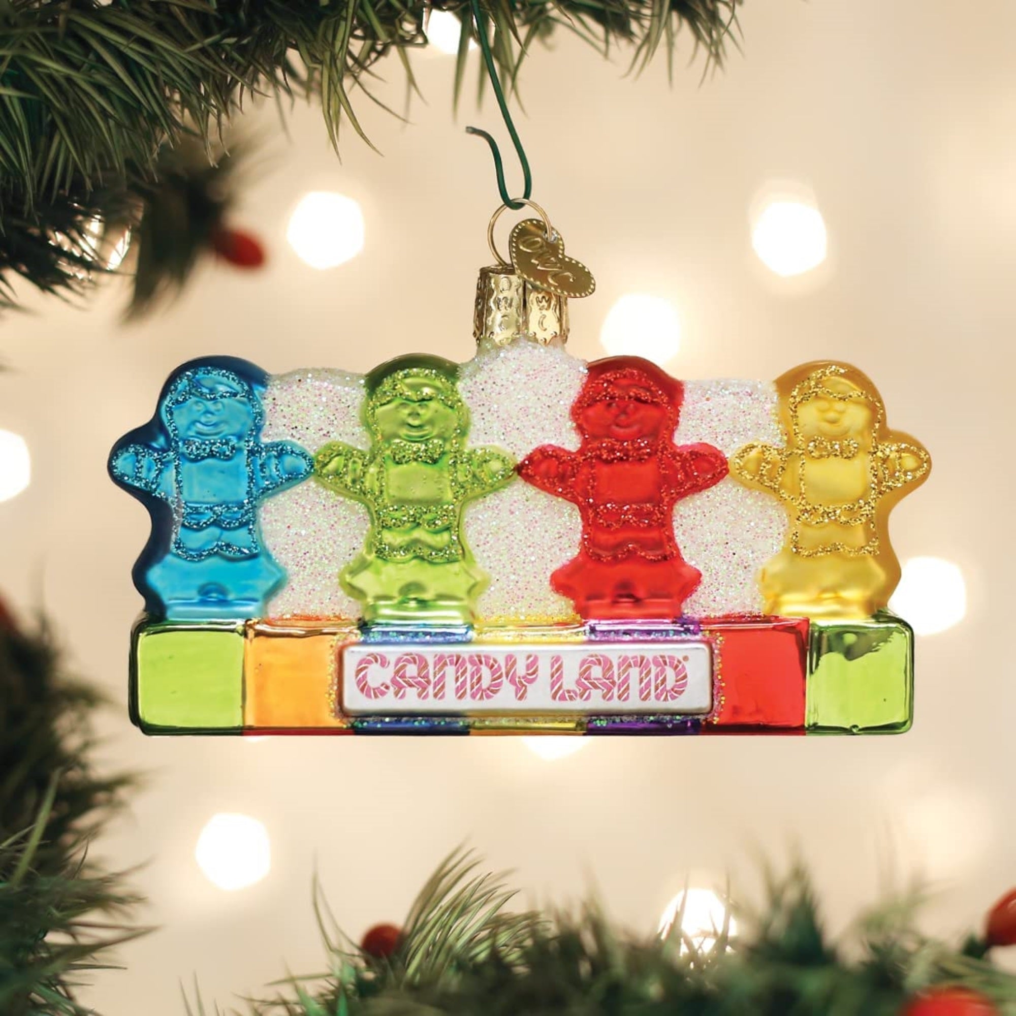 Old World Christmas Glass Blown Candy Land Kids Ornament, 4.25"