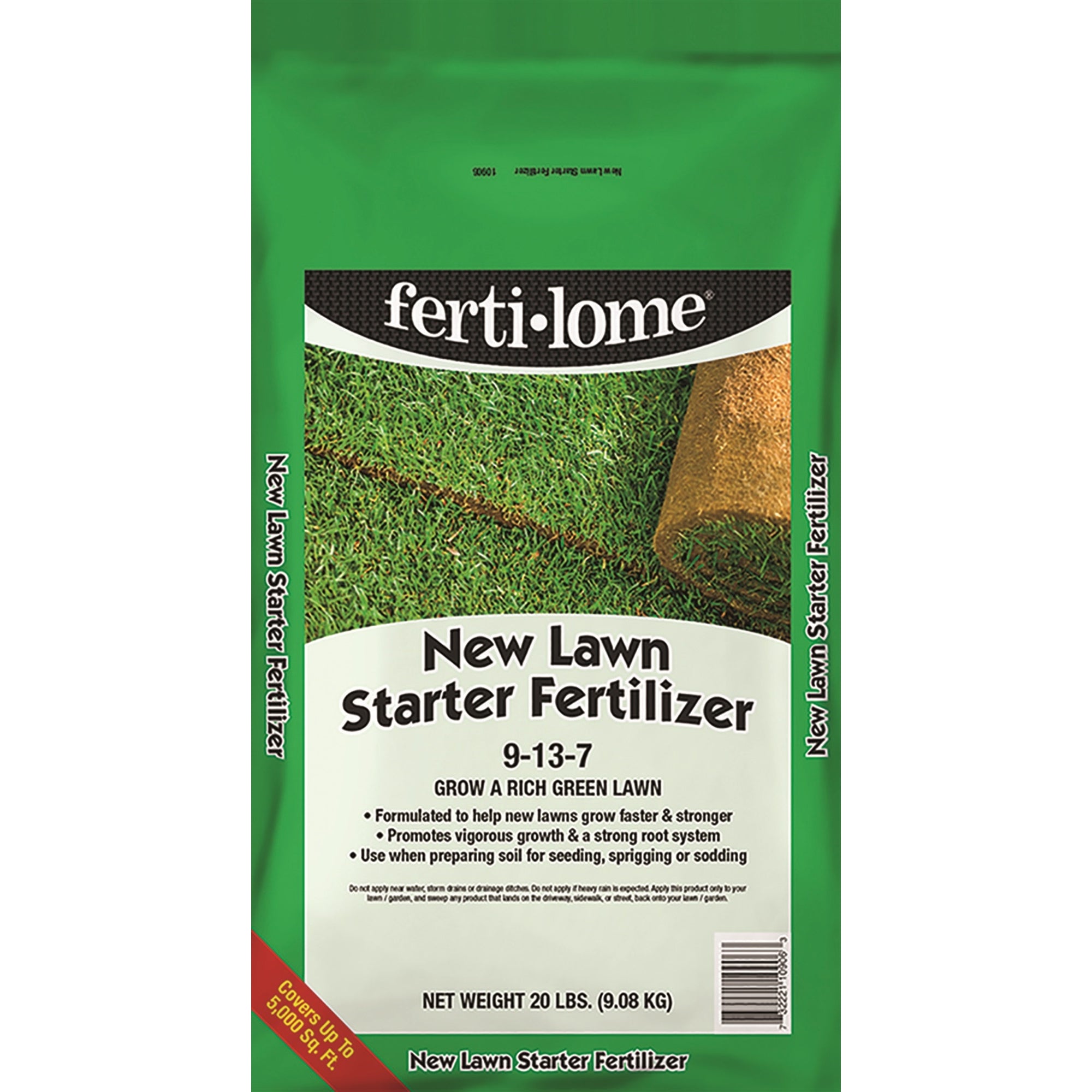 Fertilome New Lawn Starter Fertilizer, 9-13-7, 20 Lb Bag