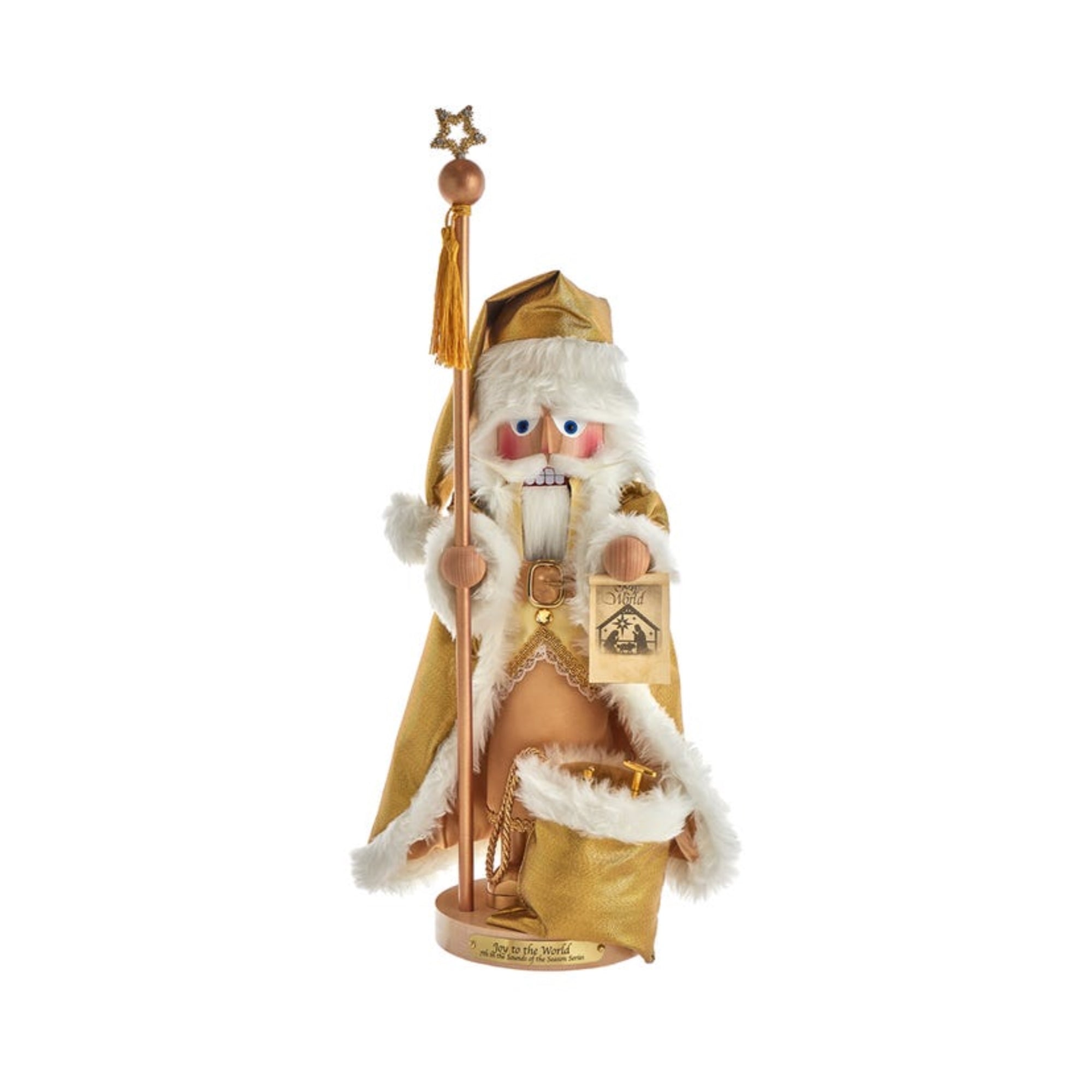 Steinbach Musical Nutcrackers, Song of the Season Series, 7th in the Series, Joy to the World Santa, 18.5"
