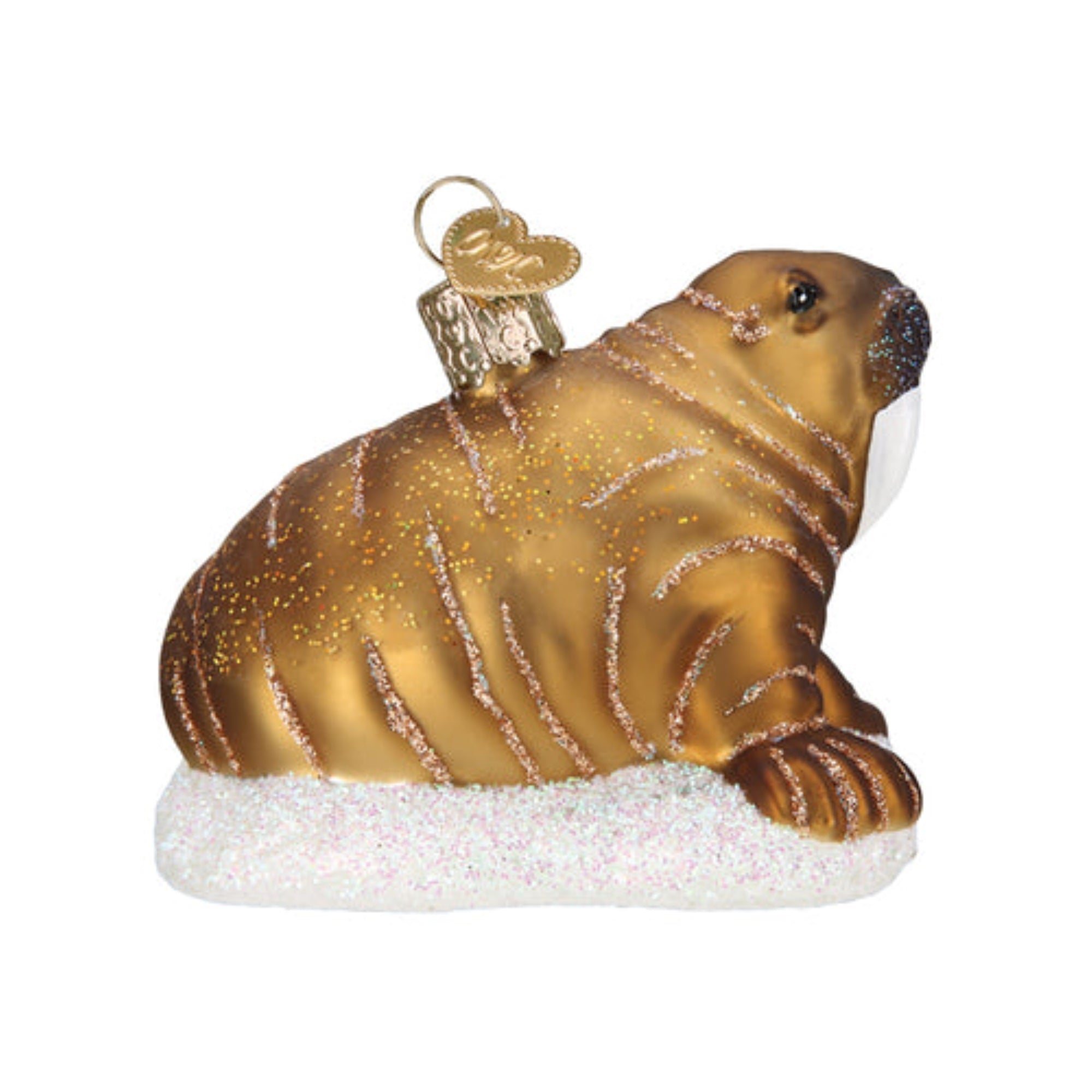 Old World Christmas Walrus Blown Glass Holiday Ornament For Tree