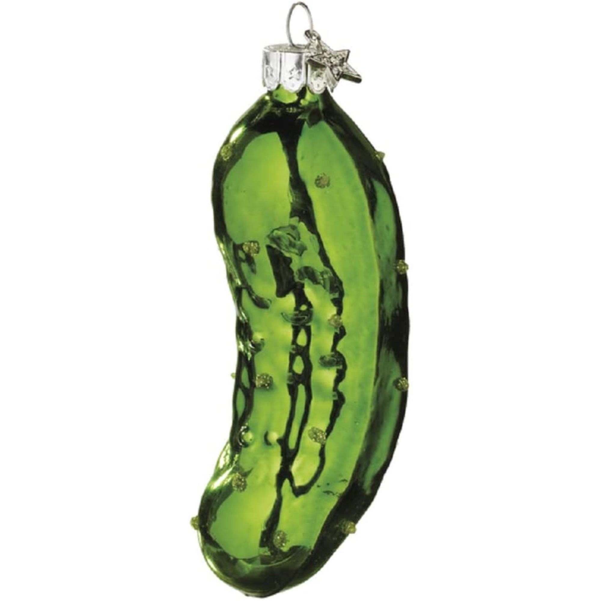 Midwest-CBK Christmas Holiday Traditional Glass Pickle Ornament, Green